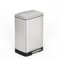 17 Gallon Brushed Nickel Pedal Trash Can Soft Close Lid