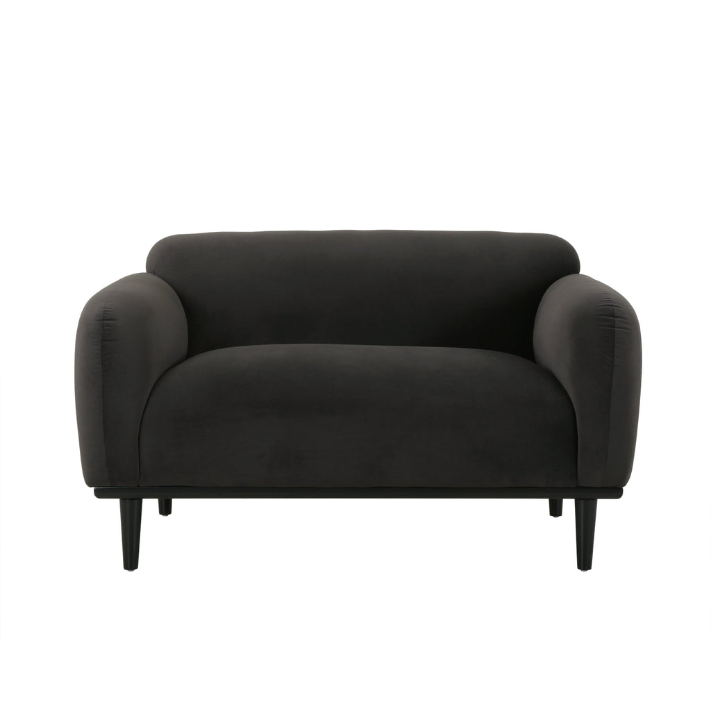 50" Dark Gray Upholstered 2-Seater Loveseat Sofa