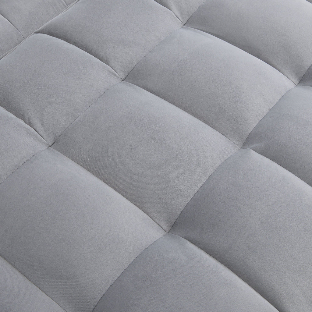 Modern Velvet Loveseat Futon Sofa Bed with Reclining Back