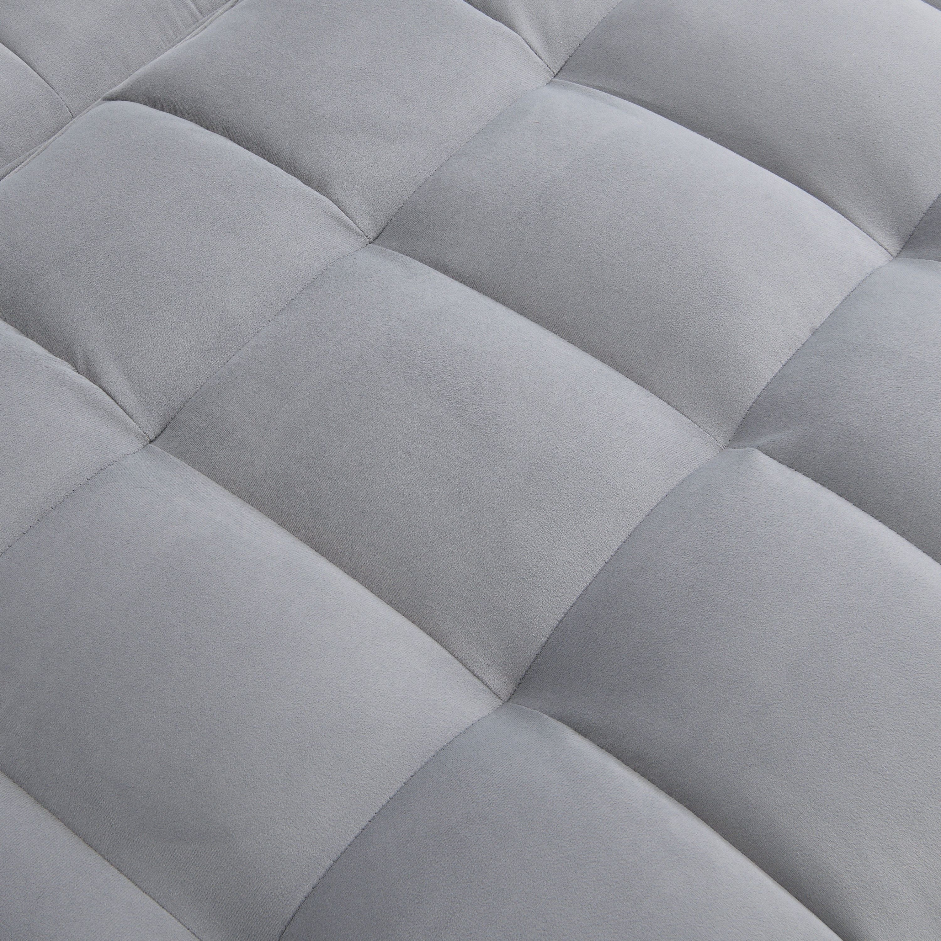 Modern Velvet Loveseat Futon Sofa Bed with Reclining Back