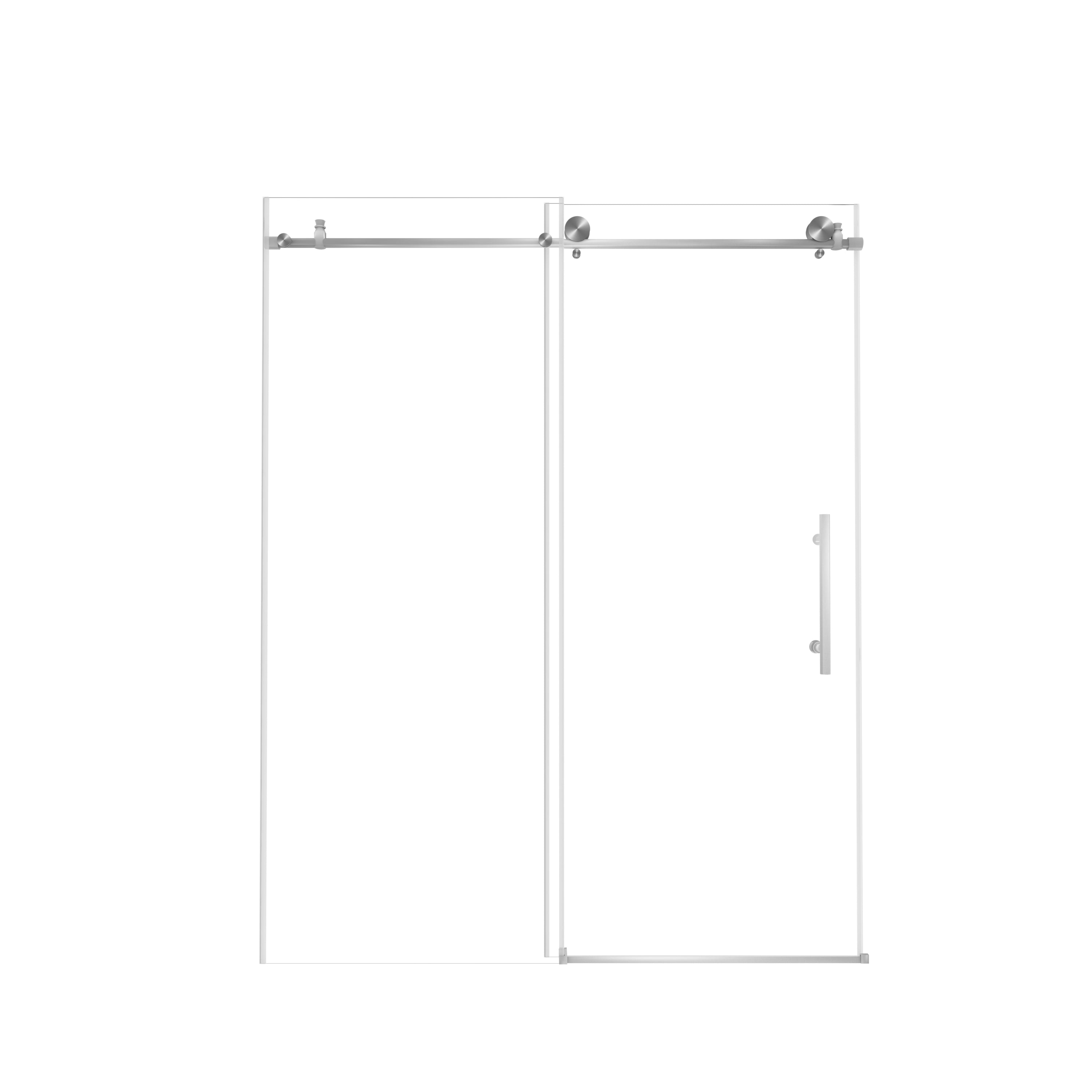 Frameless Shower Door 44-48" W x 76" H Tempered Glass