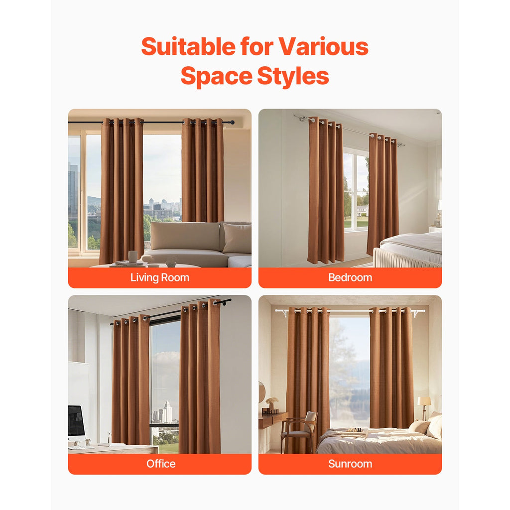 Natural Linen Curtains 52x84 2 Panel Grommet Light Filtering