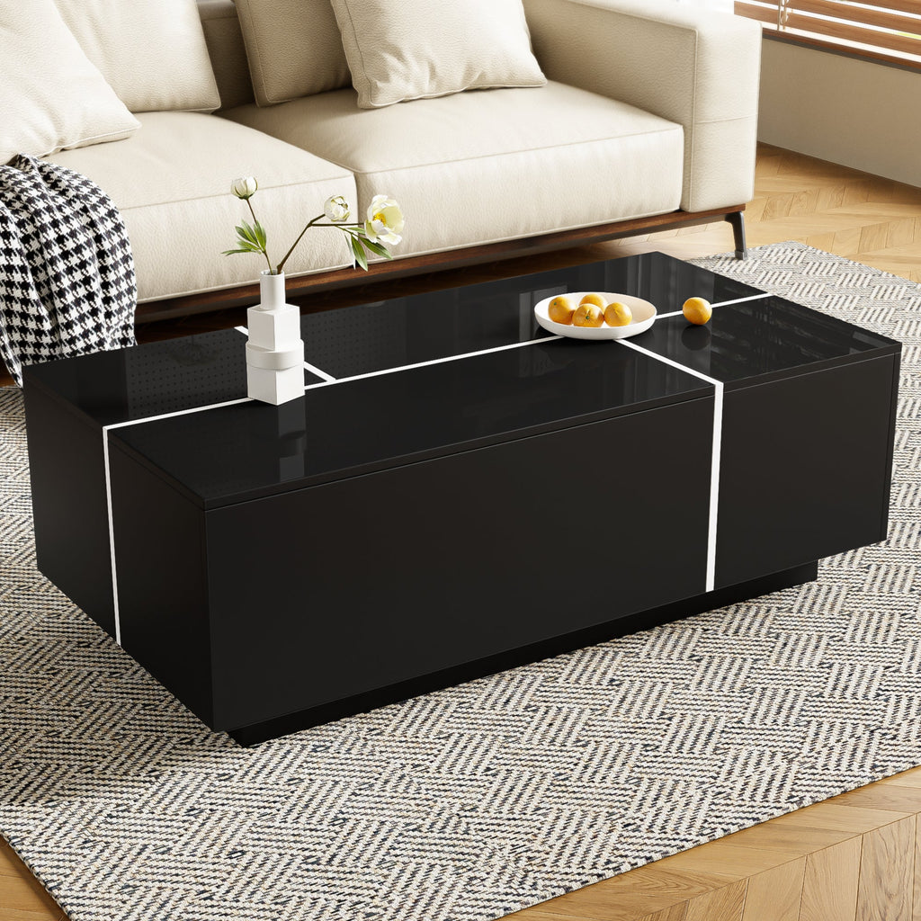 U-Can Extendable Coffee Table 47-72" with Storage Drawers