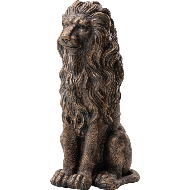 20.5 ft Lion Statue Resin Outdoor Garden Sculpture Decor