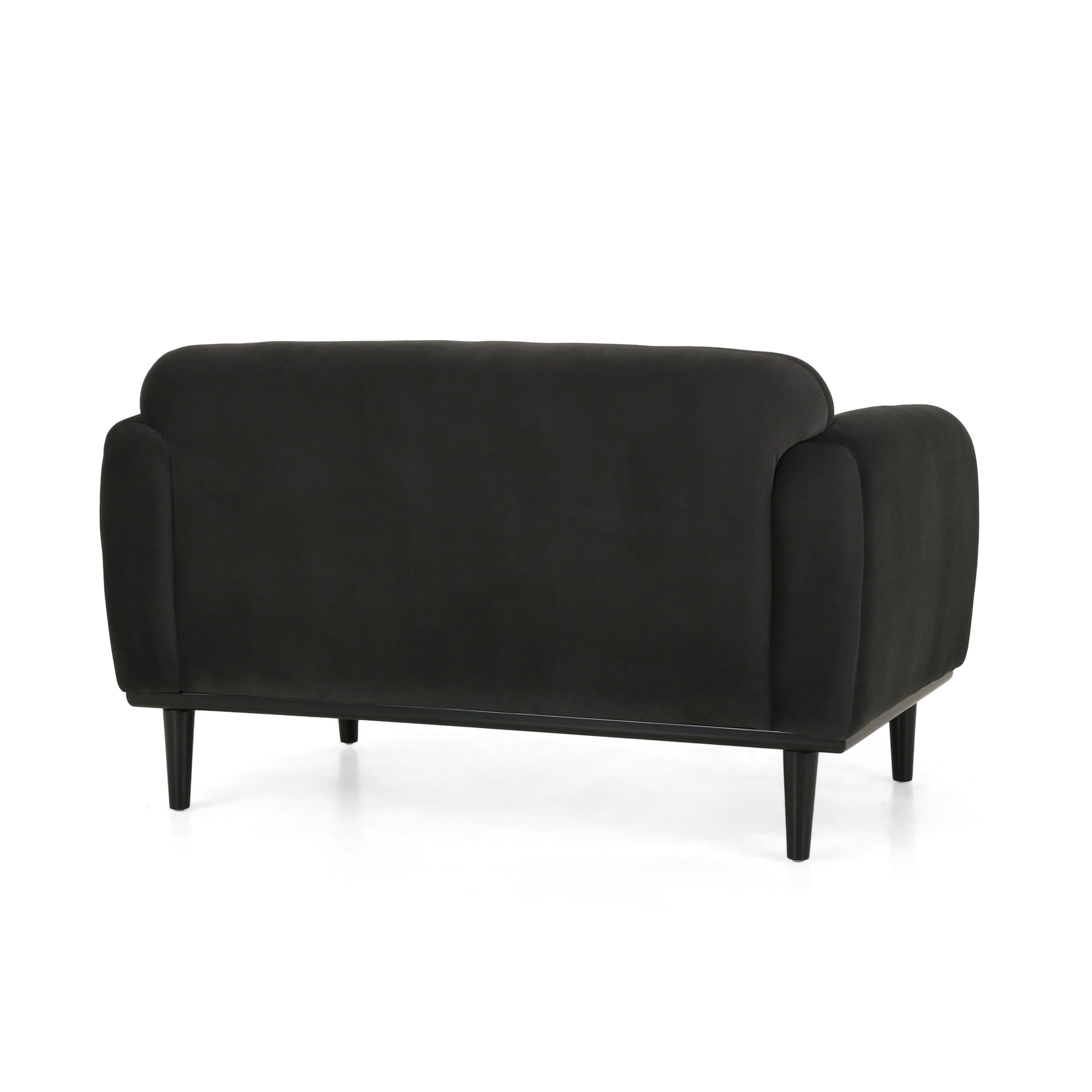 50" Dark Gray Upholstered 2-Seater Loveseat Sofa