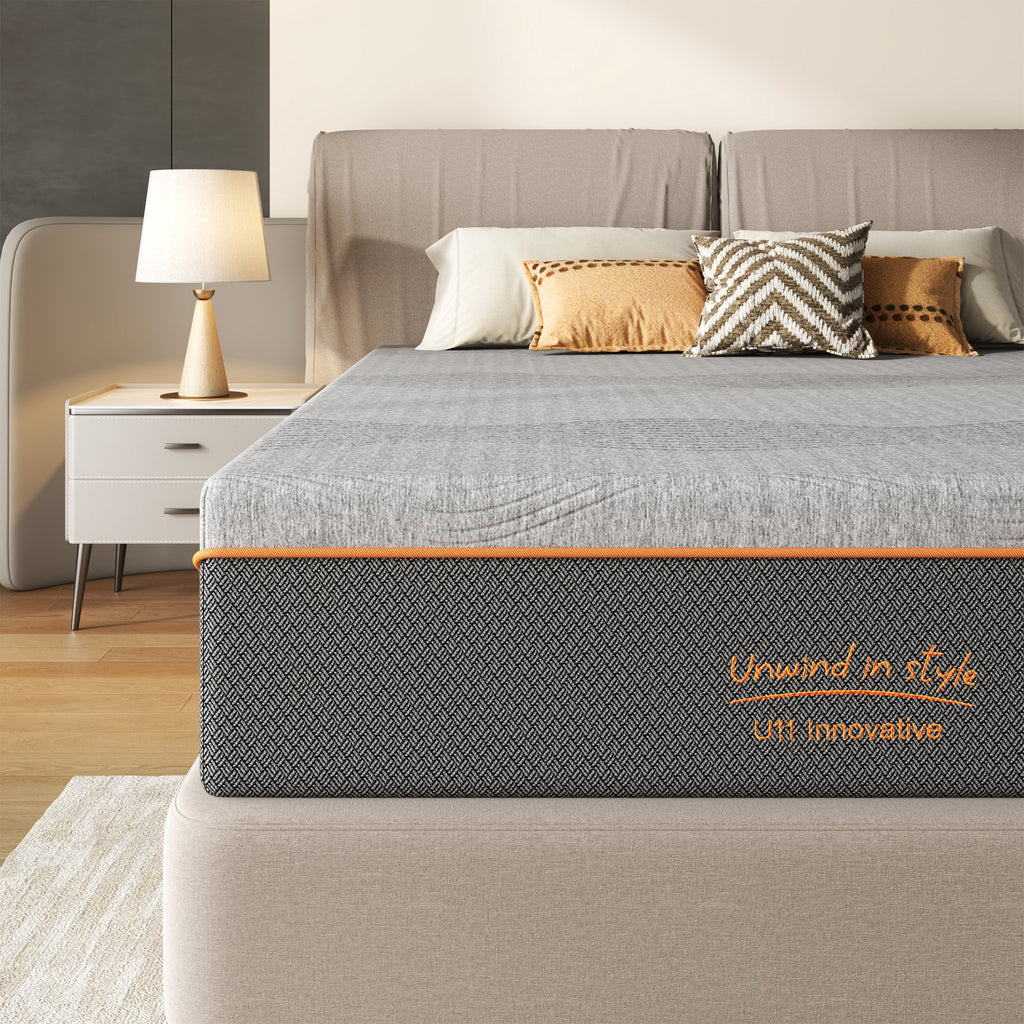 King Size 10 Inch Memory Foam Mattress, Cooling Breathable