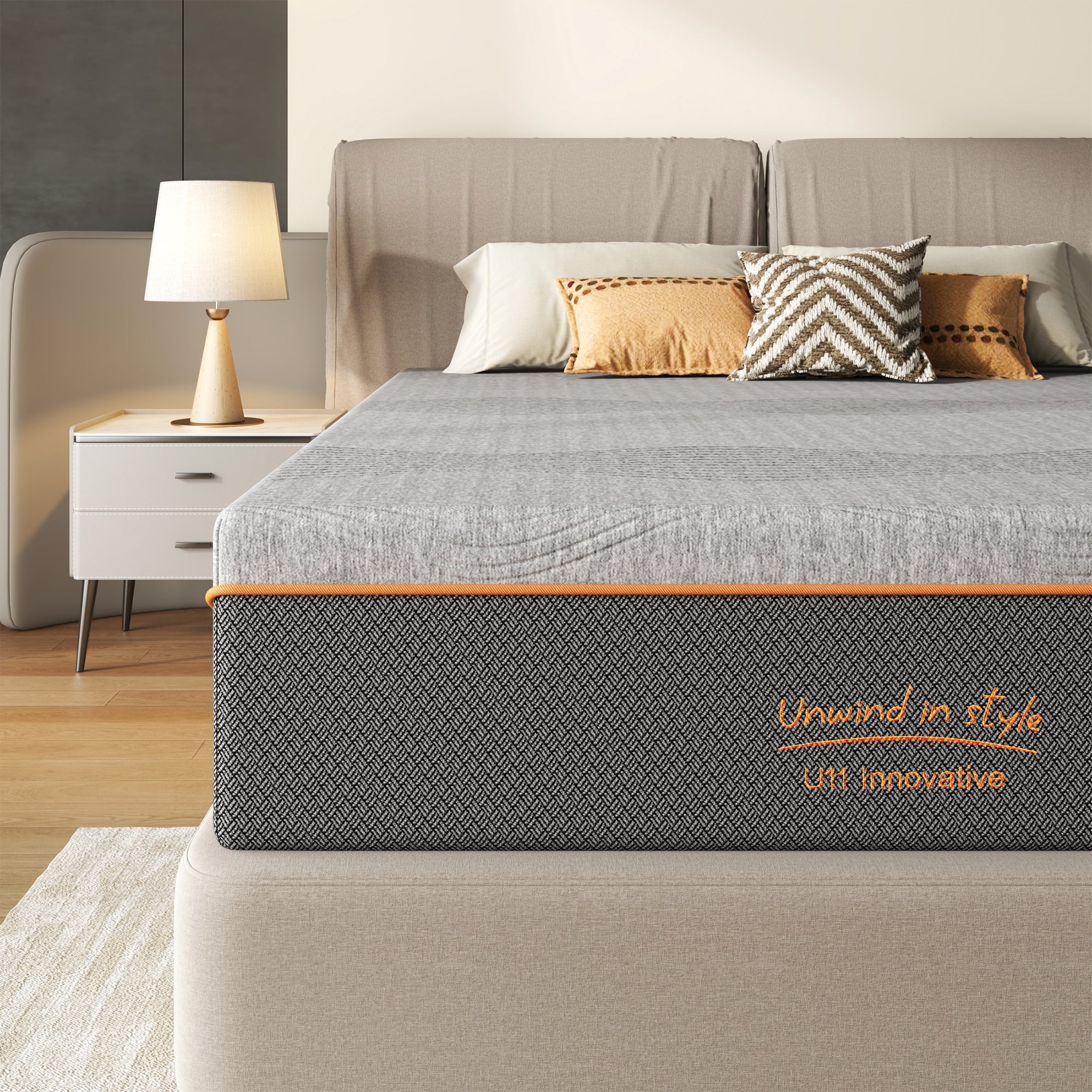 King Size 10 Inch Memory Foam Mattress, Cooling Breathable