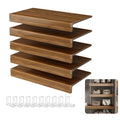 Walnut Foamed PVC Wire Shelf Covers, 5 Piece Set