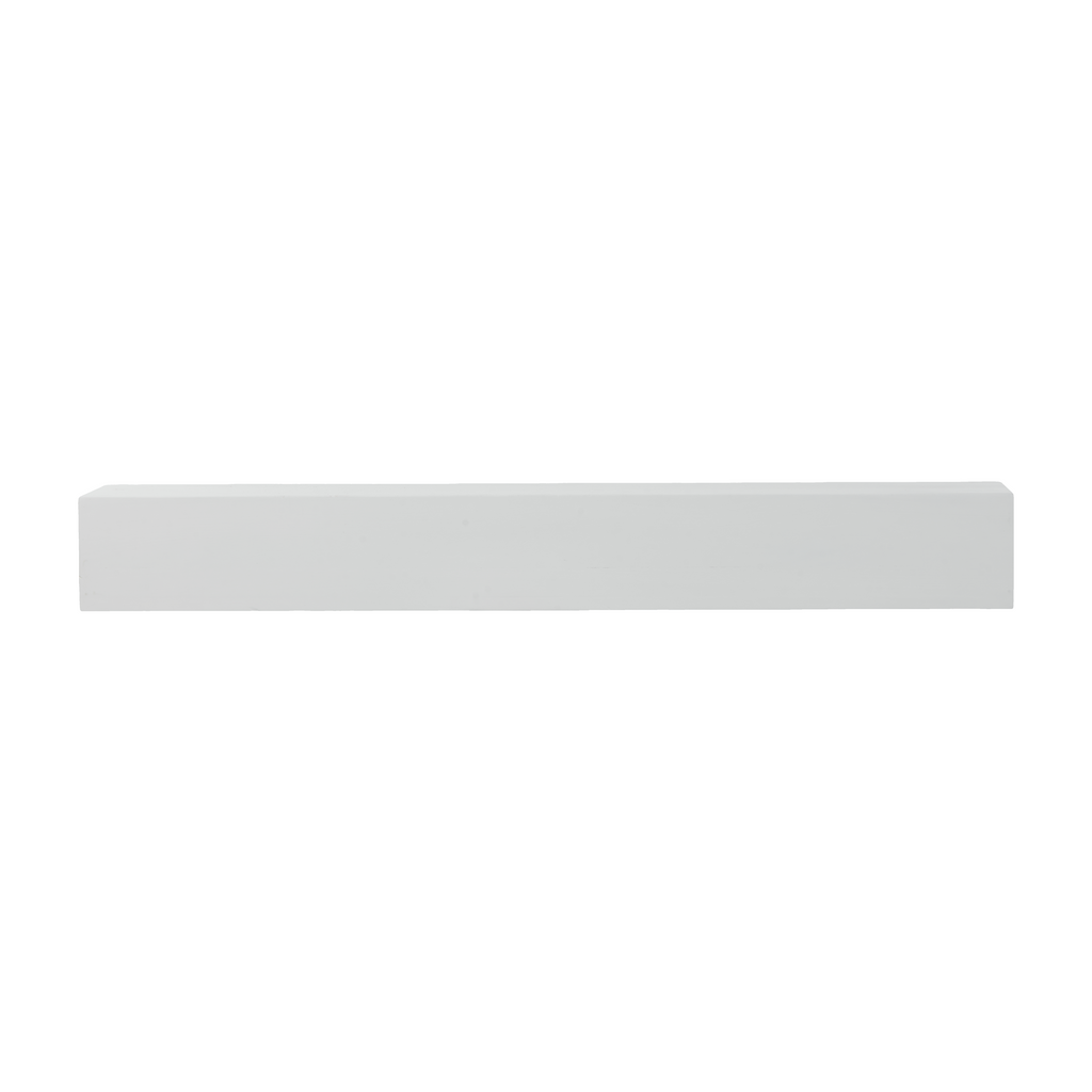 60" Paulownia Fireplace Mantel Floating Shelf White Wood