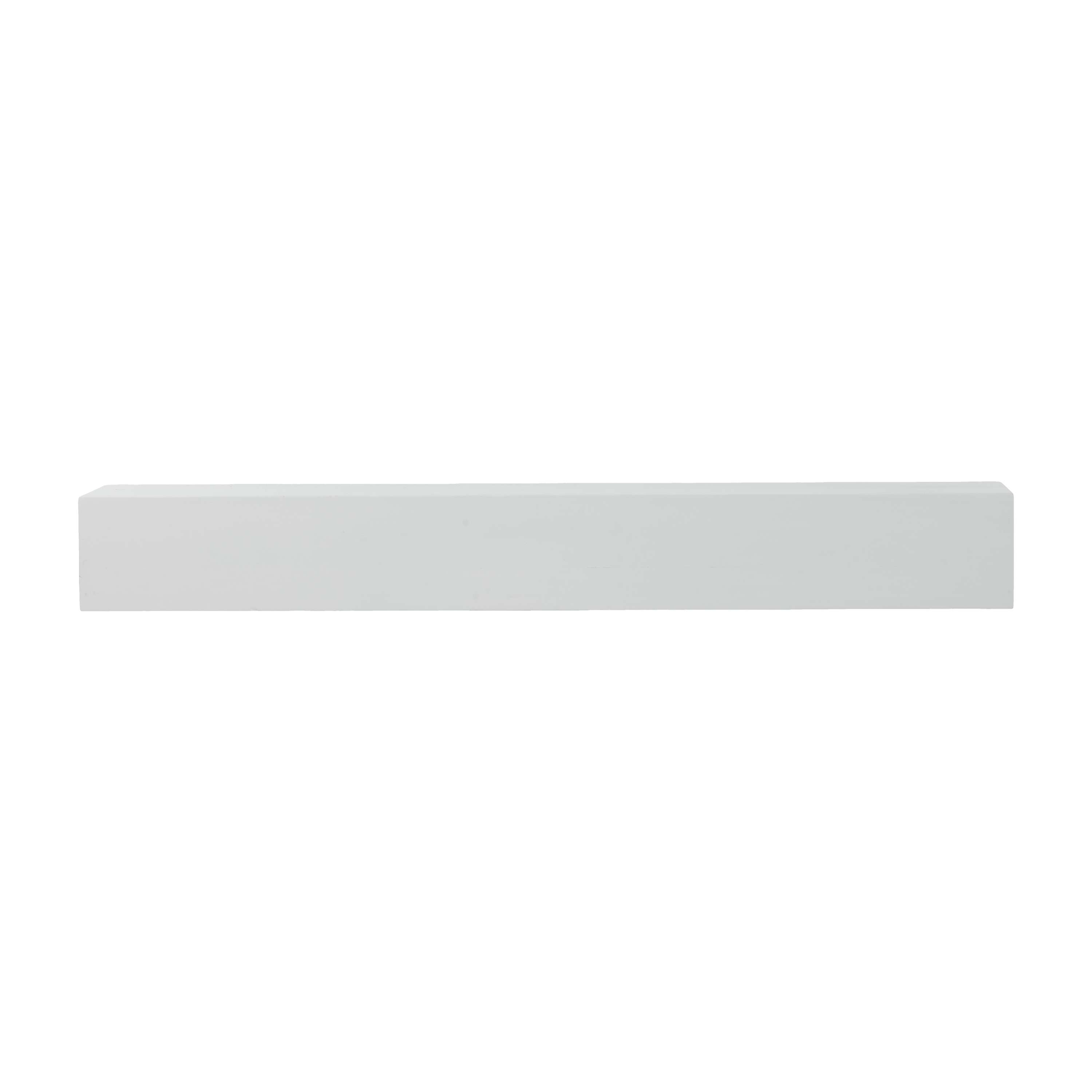 60" Paulownia Fireplace Mantel Floating Shelf White Wood