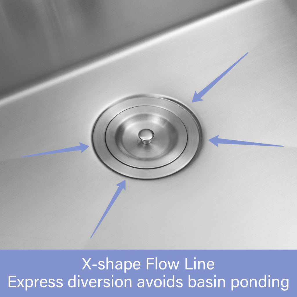 Stainless Steel Single Bowl Undermount Kitchen Sink 23x19x10