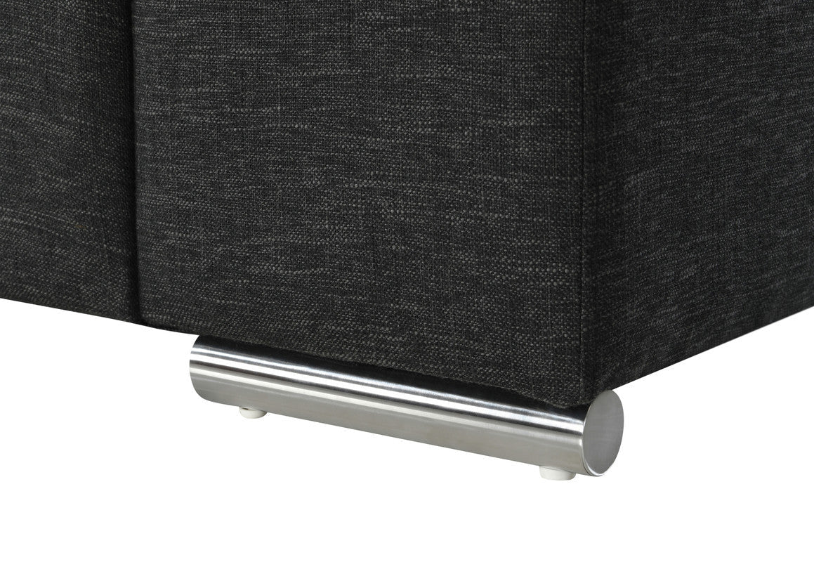 Giuliana Black Linen Fabric Arm Chair