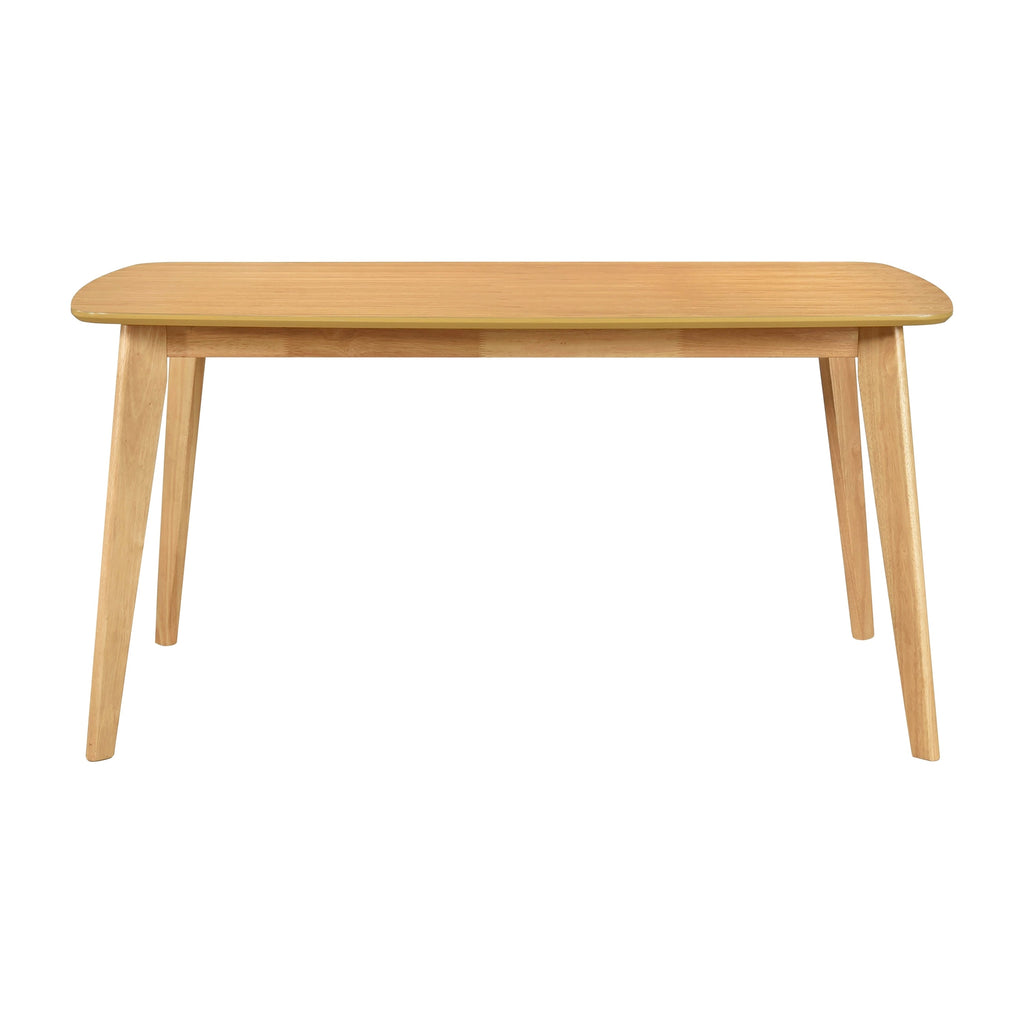 Natural Oak Finish Wooden Dining Table