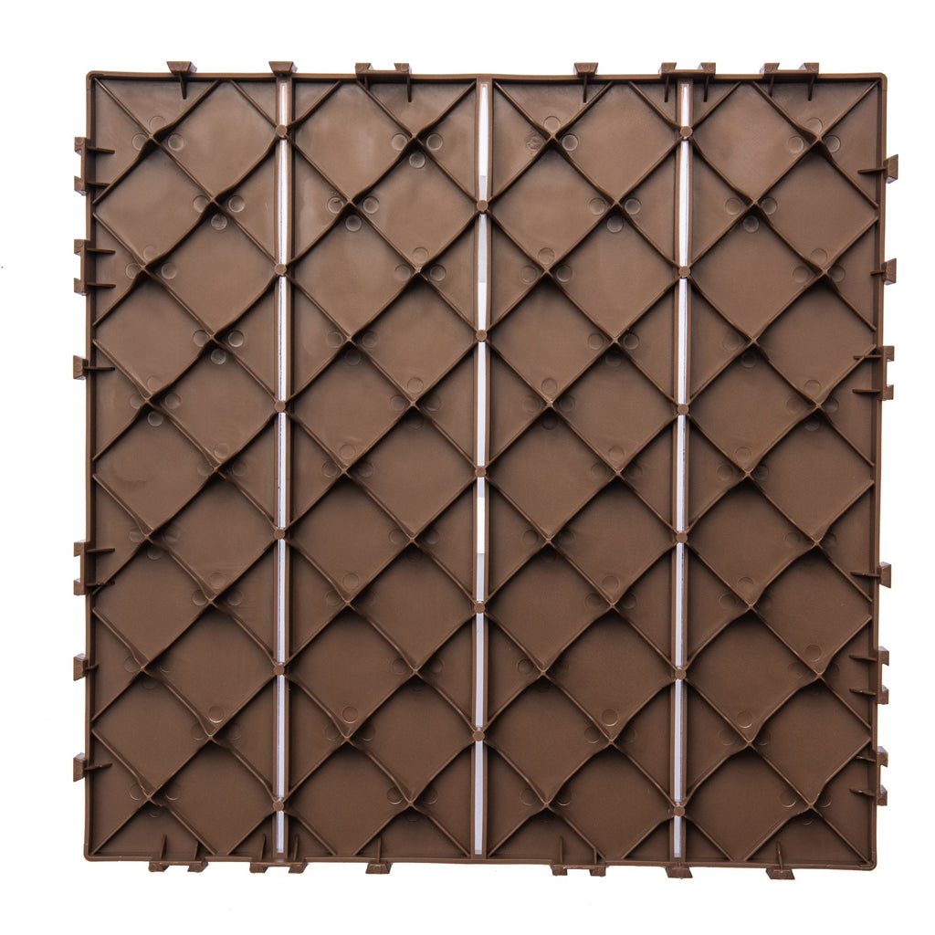 Interlocking Deck Tiles 68-Pack 61.6 Sq Ft Outdoor Plastic