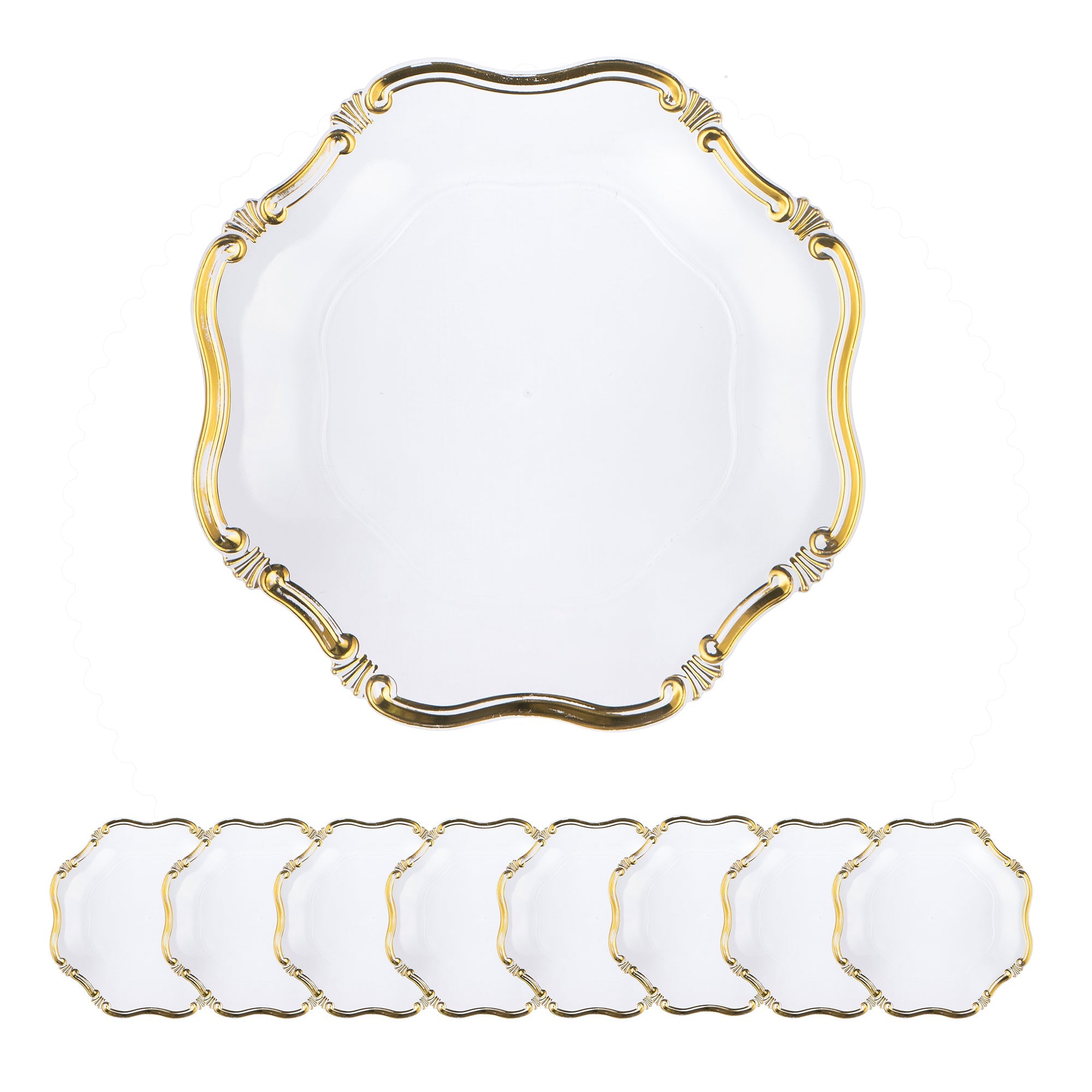13" Plastic Charger Plate, 8 Pack