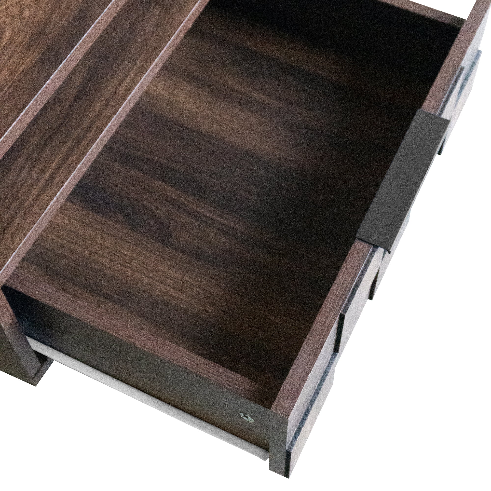 TV Stand Mid-Century Walnut MDF Soft-Close Doors Fits 85 In TV 78.7 In