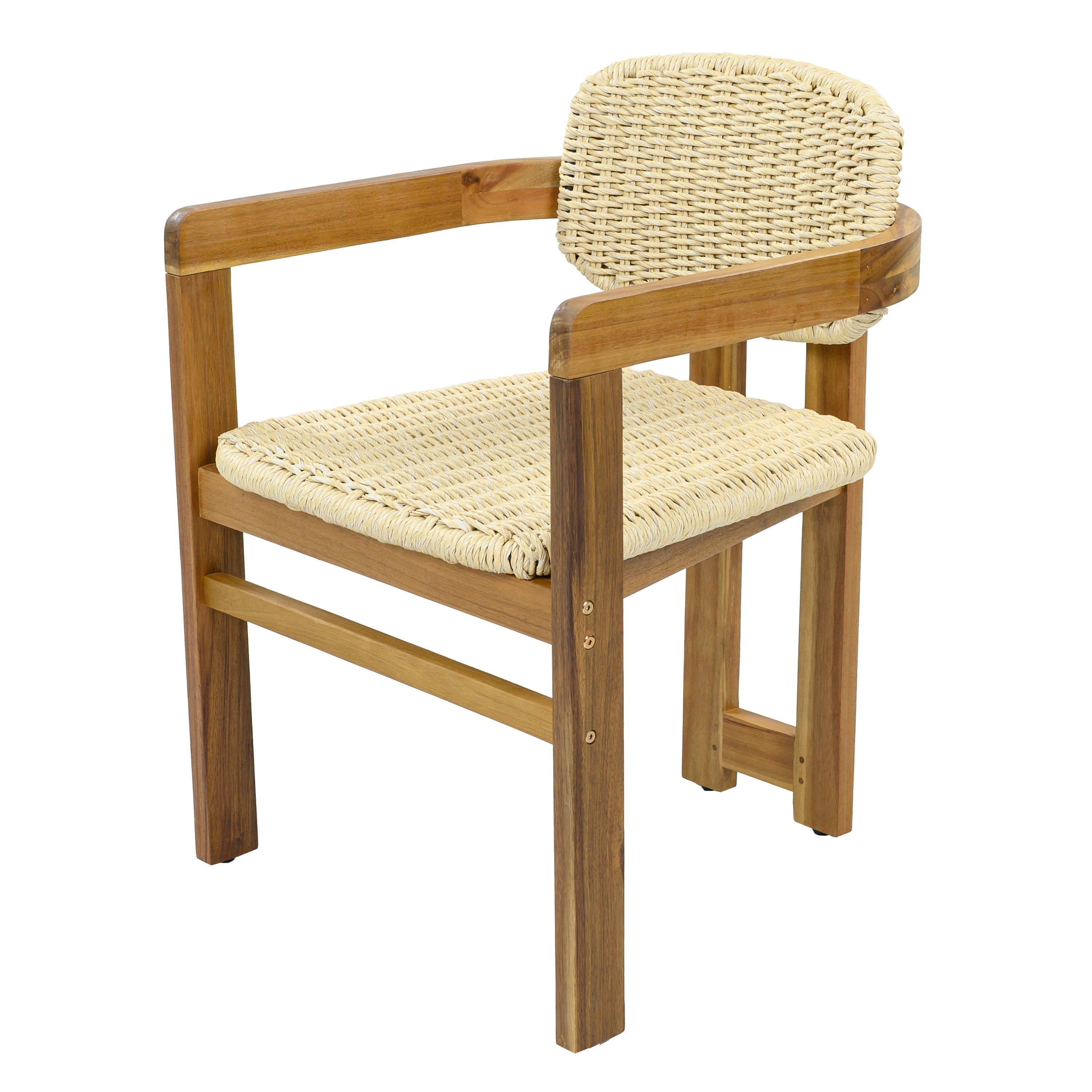 Outdoor Woven Rattan Accent Chairs Set - 2 Person Patio Seating