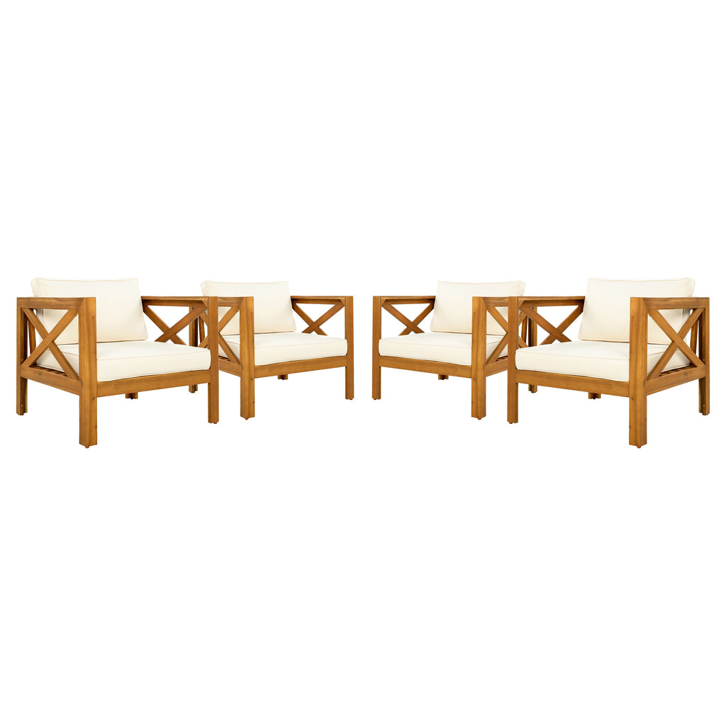 3 Piece Outdoor Conversation Set Acacia Wood Teak