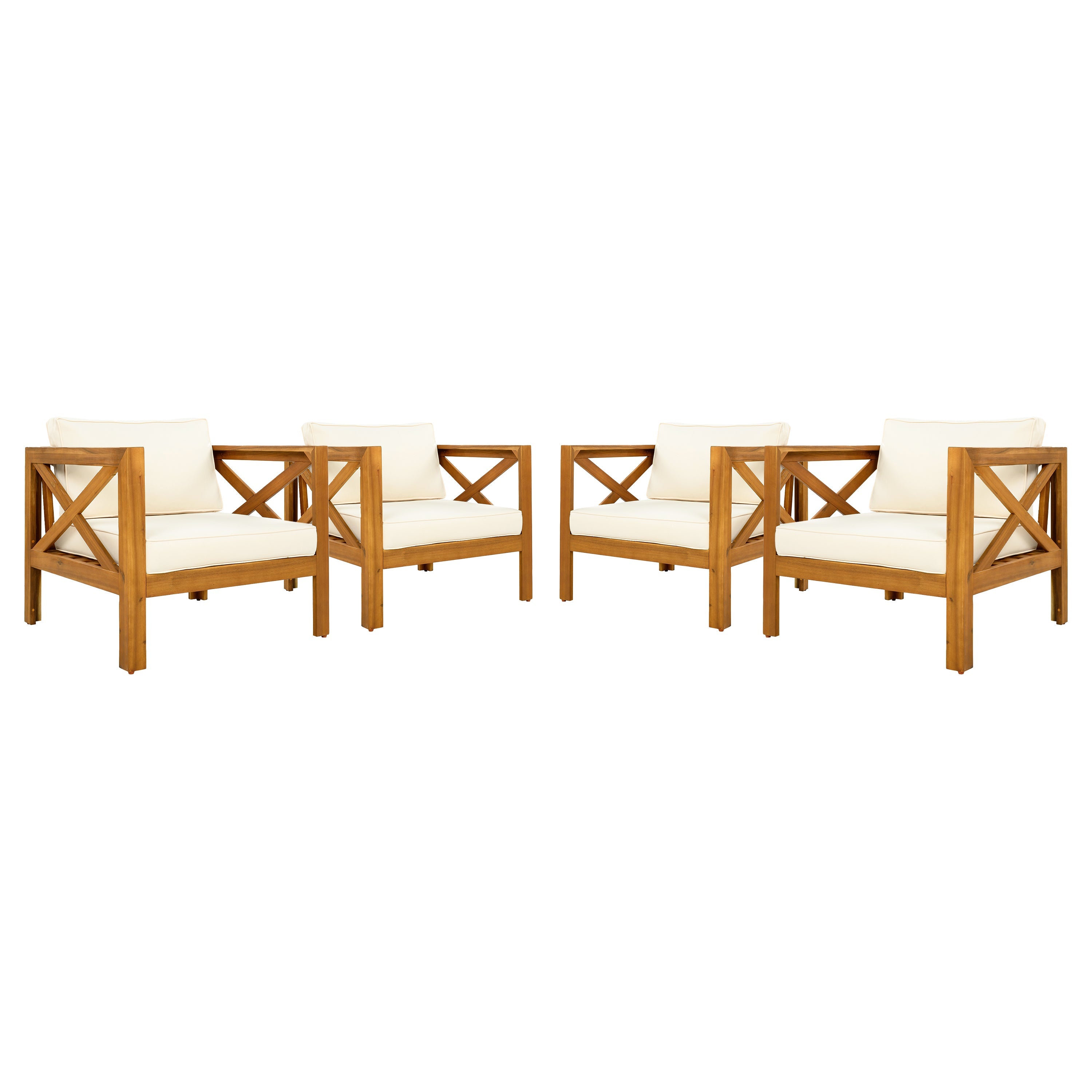 3 Piece Outdoor Conversation Set Acacia Wood Teak