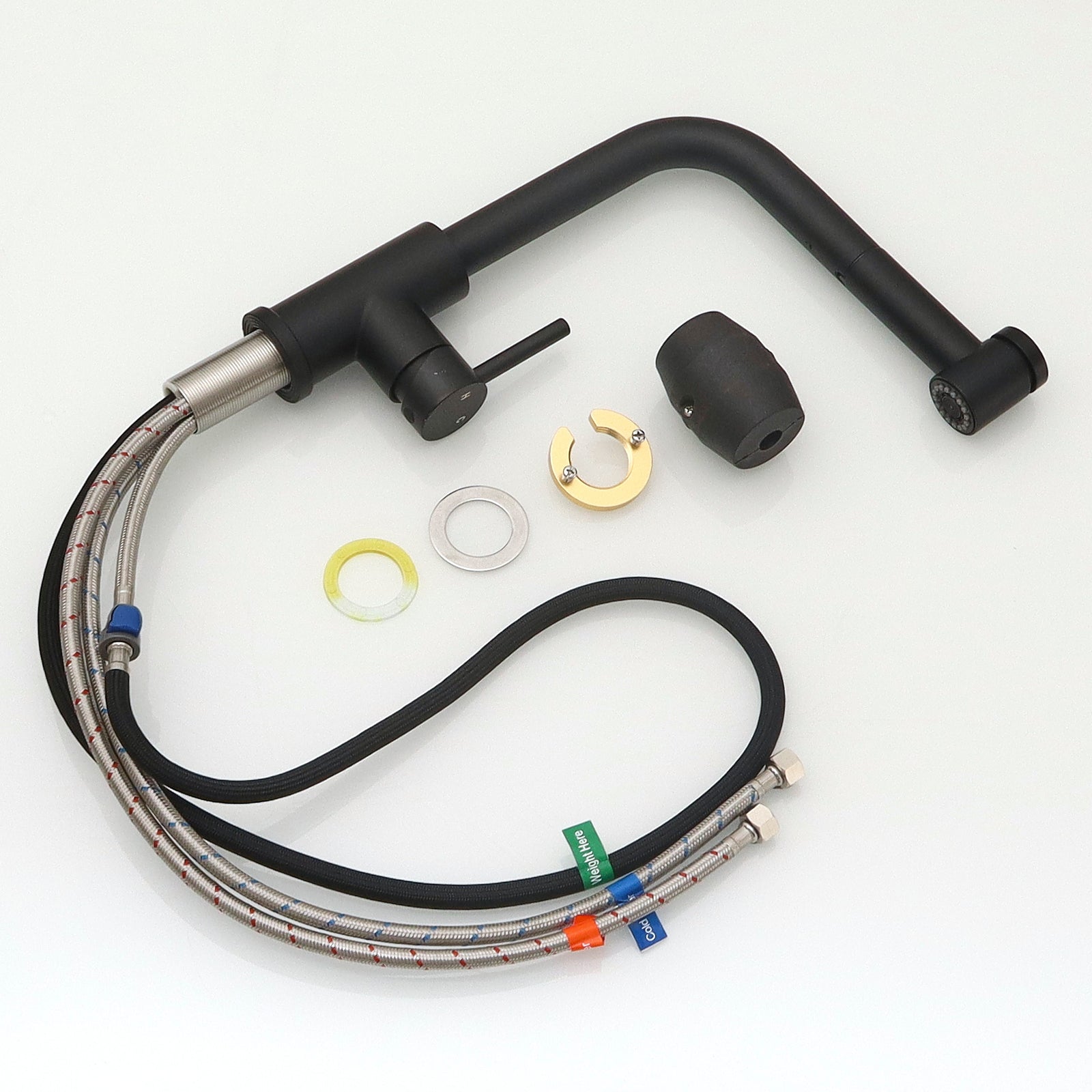 Black Kitchen Sink Faucet with Pull Out Sprayer