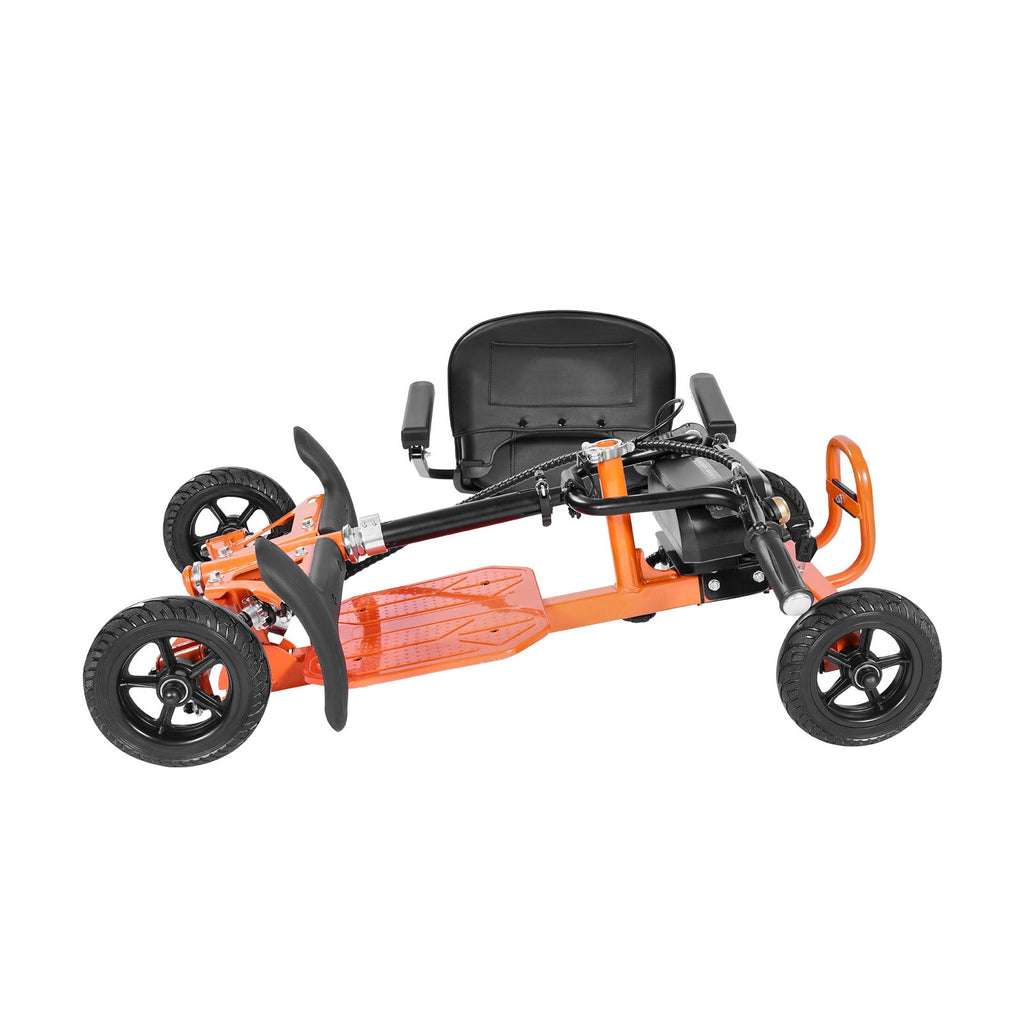 Mobility Scooter 4-Wheel Foldable Carbon Steel Orange 265 LB 48V Battery