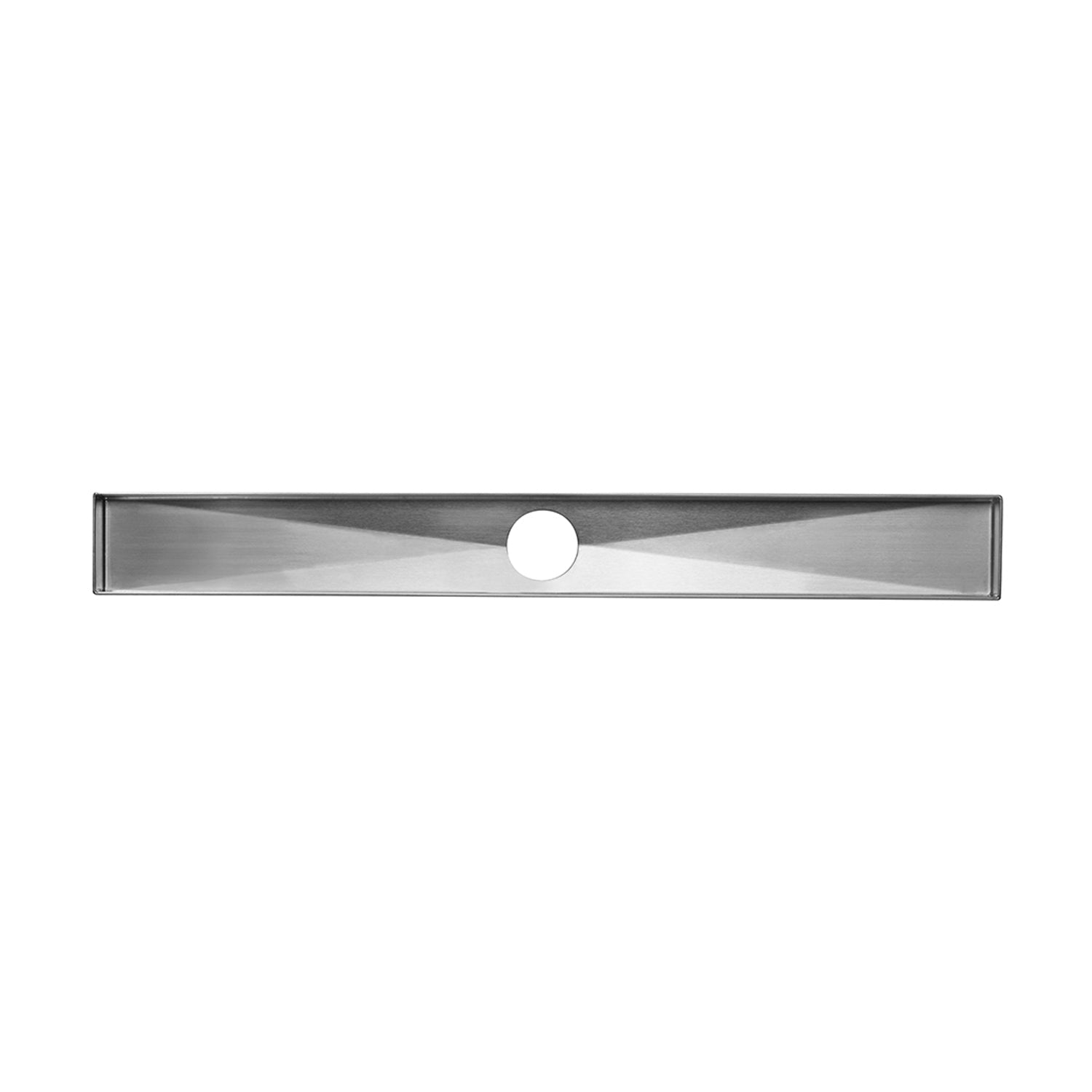 12" Linear Shower Drain Stainless Steel Brick Pattern Grate