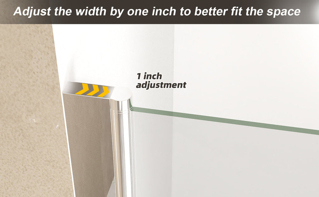 29-28" x 72" Bifold Shower Door Tempered Glass Chrome Frame