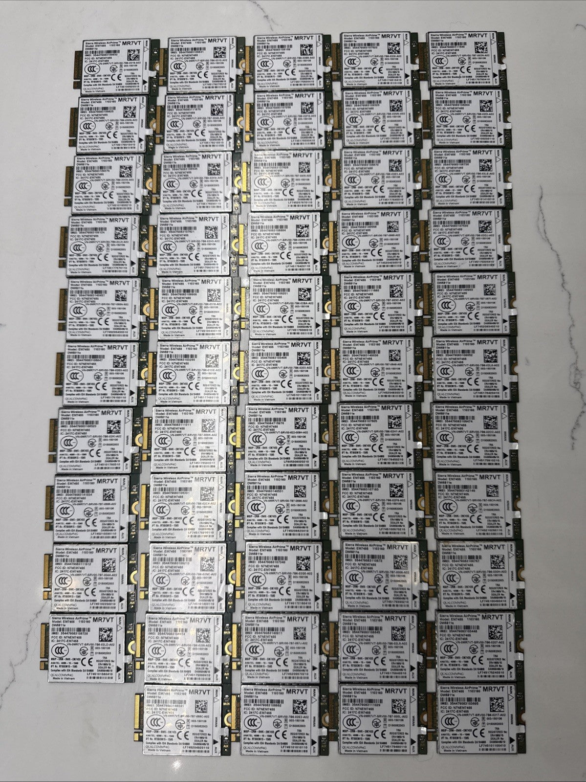 Lot Of 54x Sierra Wireless EM7455 MR7VT LTE Cat6 WWAN 4G M.2 Modem GPS