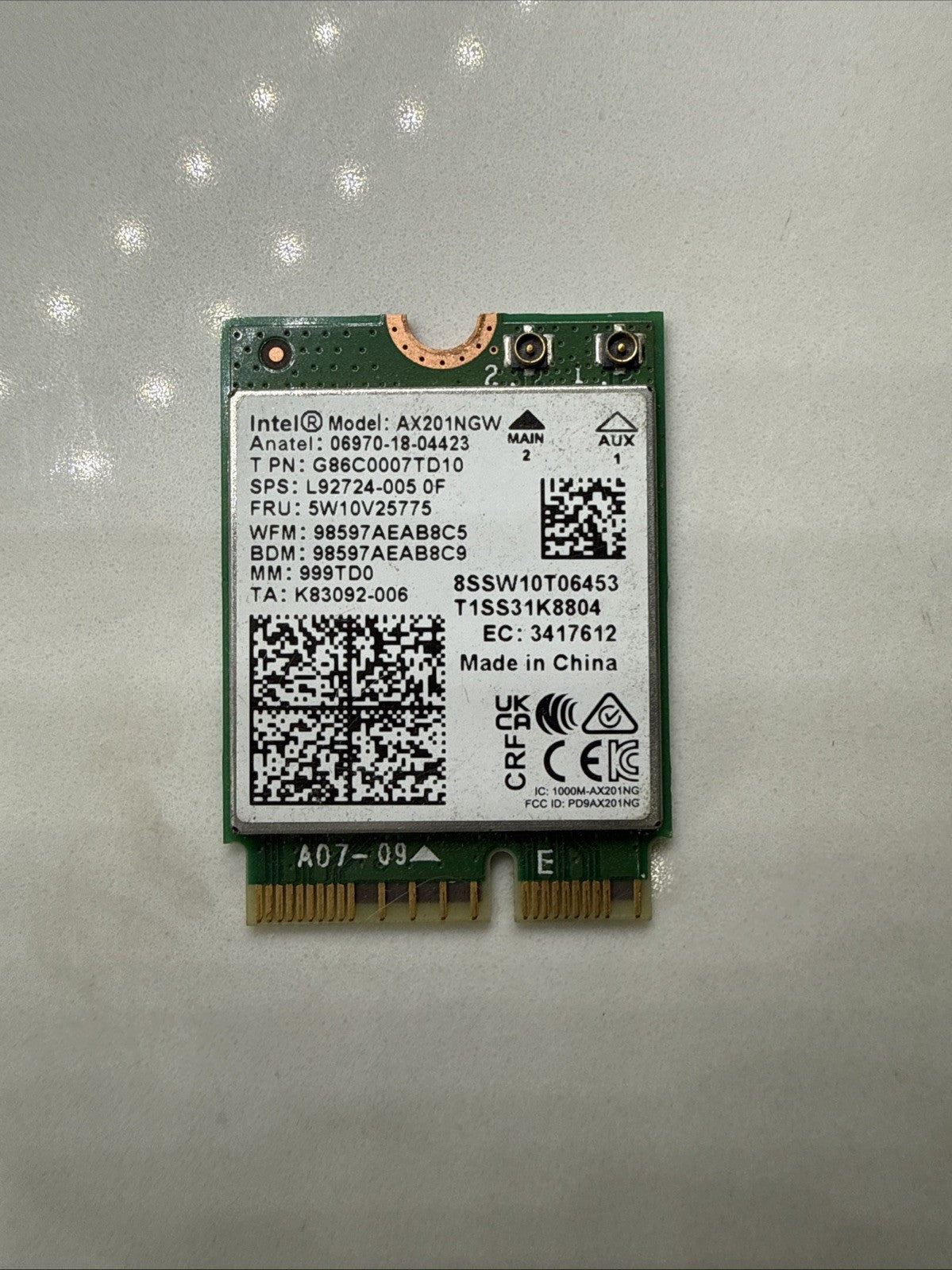 Lot Of 11x Intel AX201NGW Wi-Fi 6 Bluetooth Card M.2 Laptop Wireless