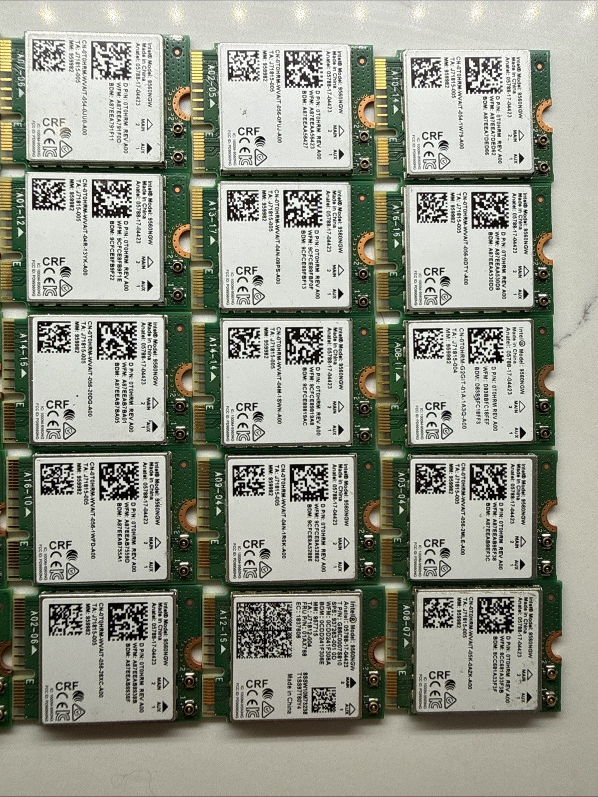 Lot of 36x Intel Wireless-AC 9560NGW WiFi Bluetooth M.2 CNVi Card 0T0HRM