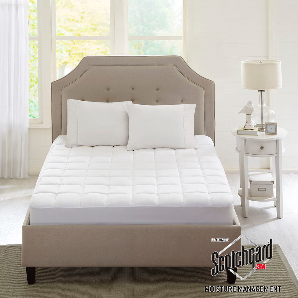Mattress Pad - Quilted - 3M Microfiber - White