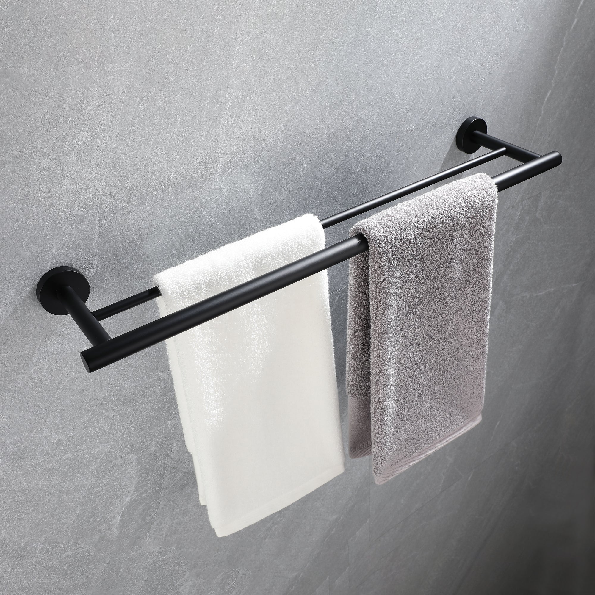 5 Piece Wall Mount Bathroom Towel Rack Set