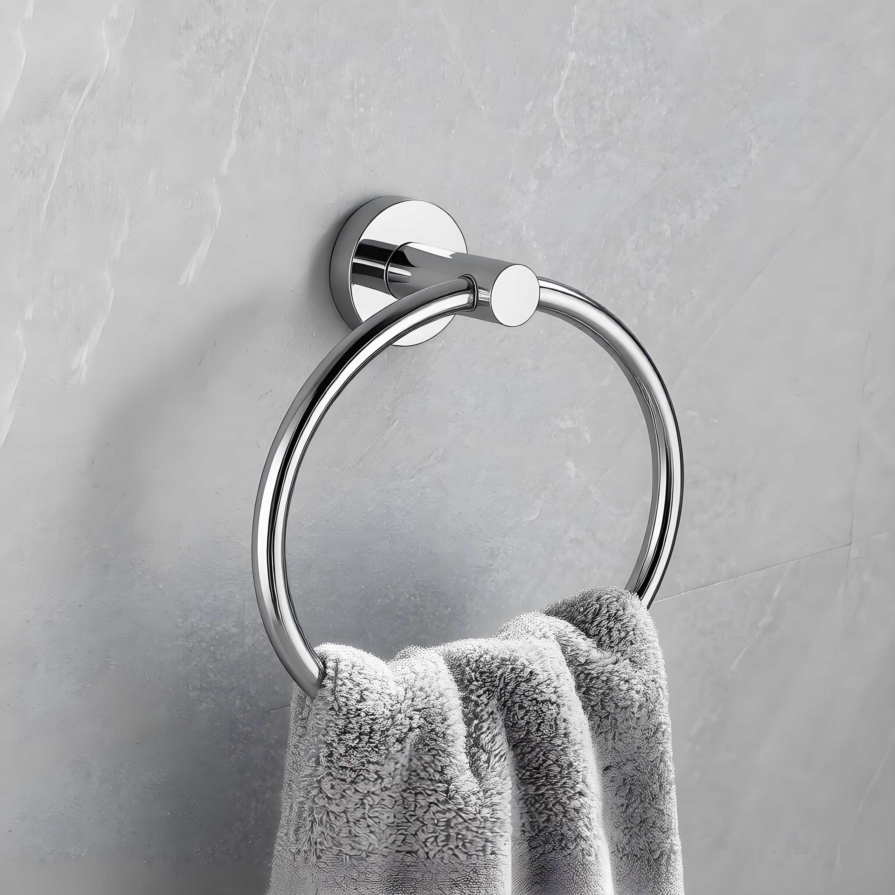 6 Piece Wall Mount Bathroom Towel Rack Set