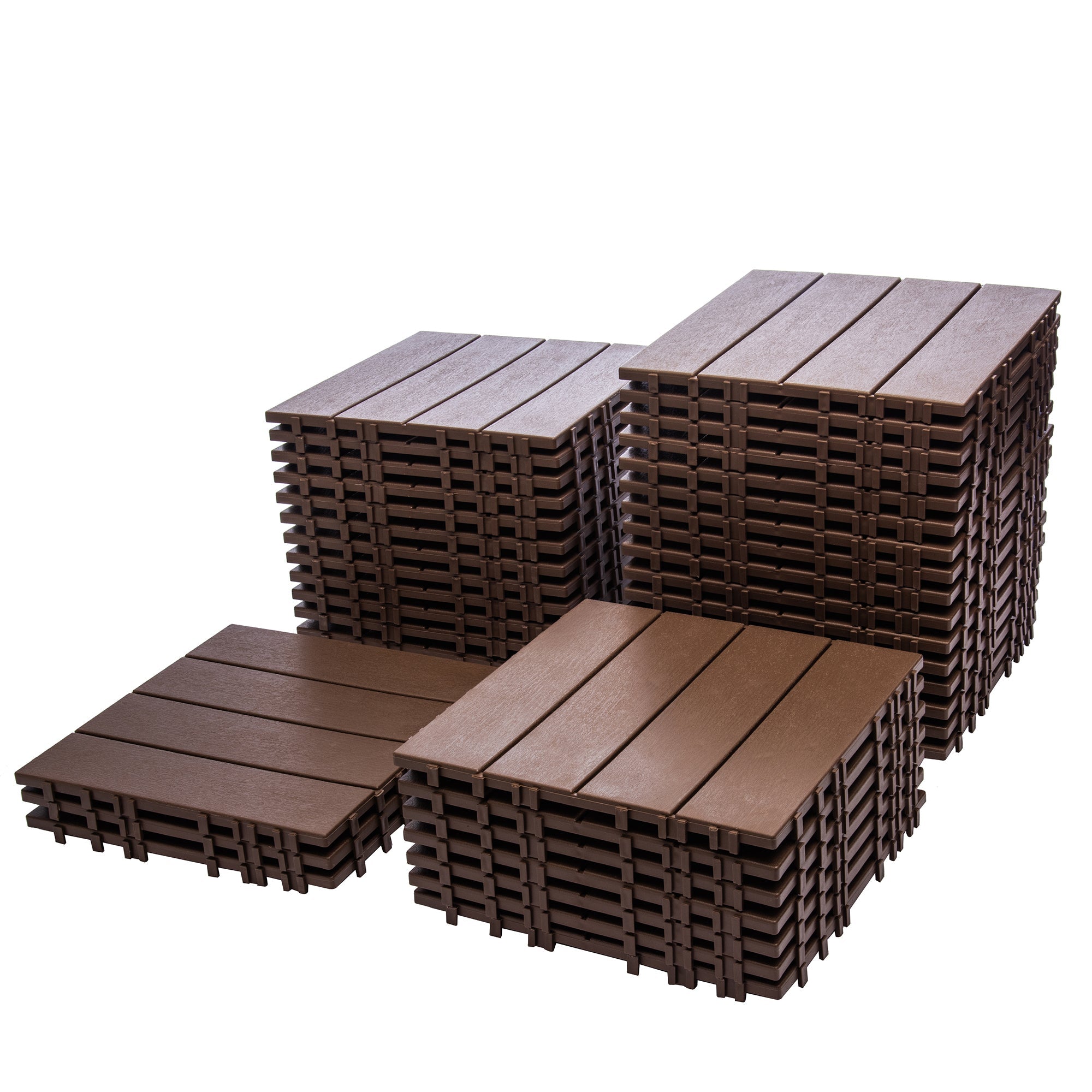 Interlocking Deck Tiles 68-Pack 61.6 Sq Ft Outdoor Plastic