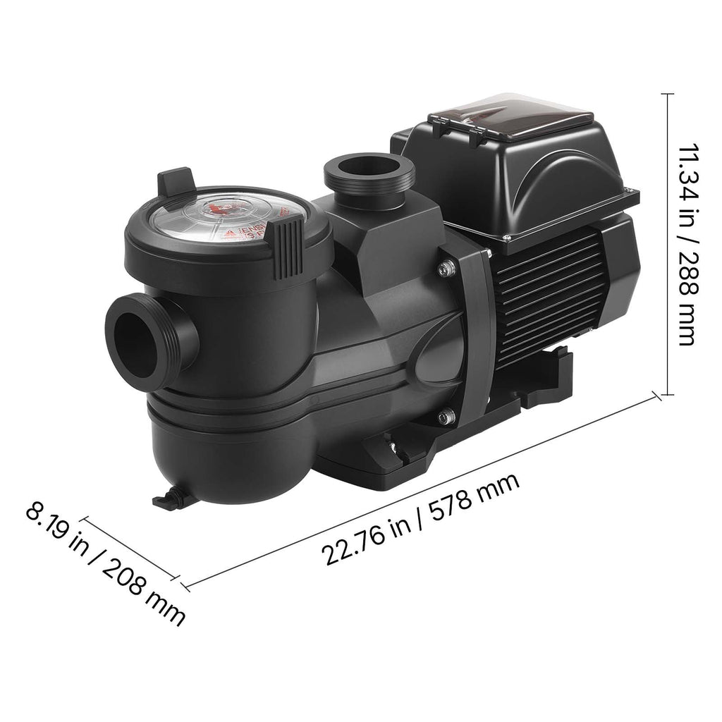 2 HP Variable Speed Pool Pump 220-240V AC In/Above Ground