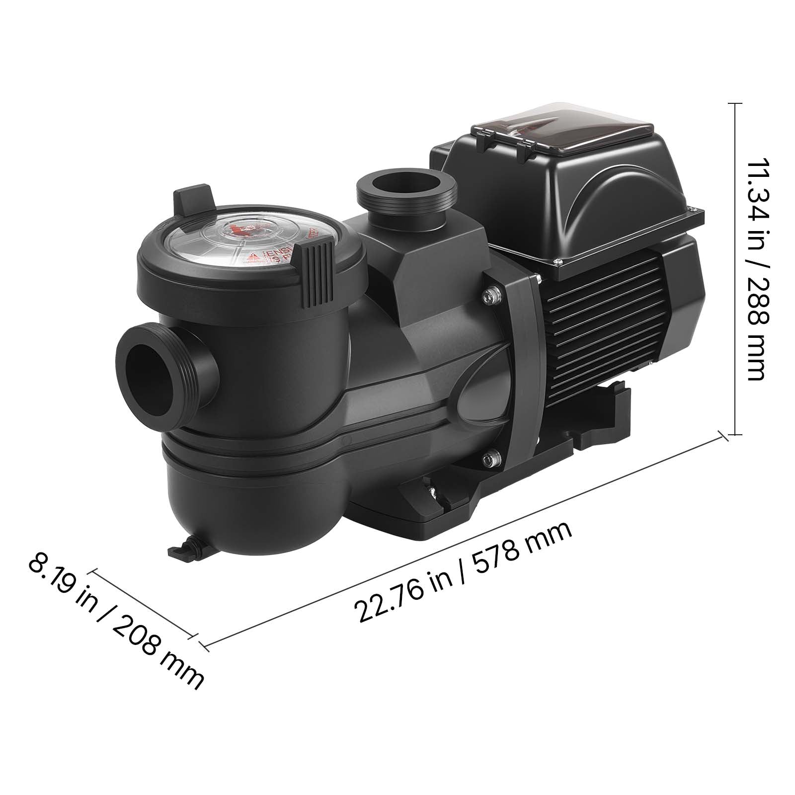2 HP Variable Speed Pool Pump 220-240V AC In/Above Ground
