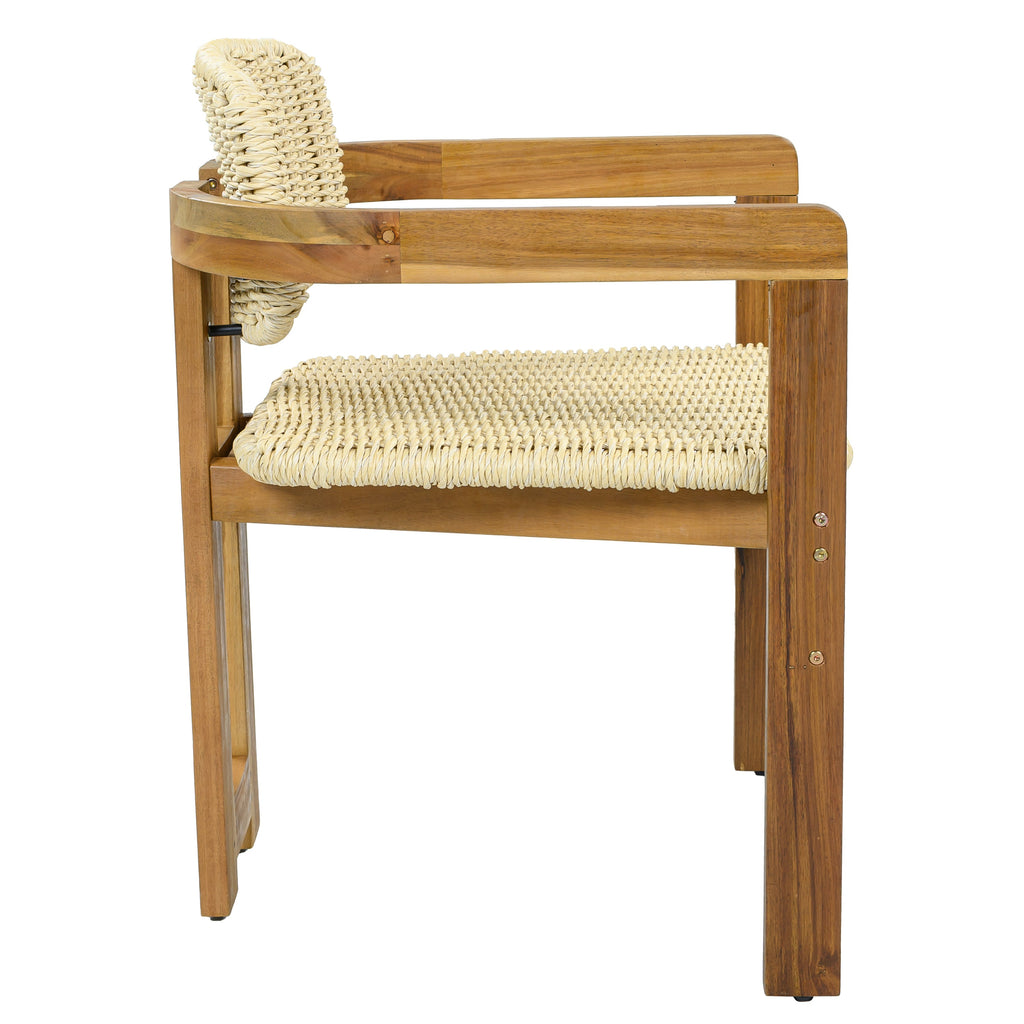 Outdoor Woven Rattan Accent Chairs Set - 2 Person Patio Seating