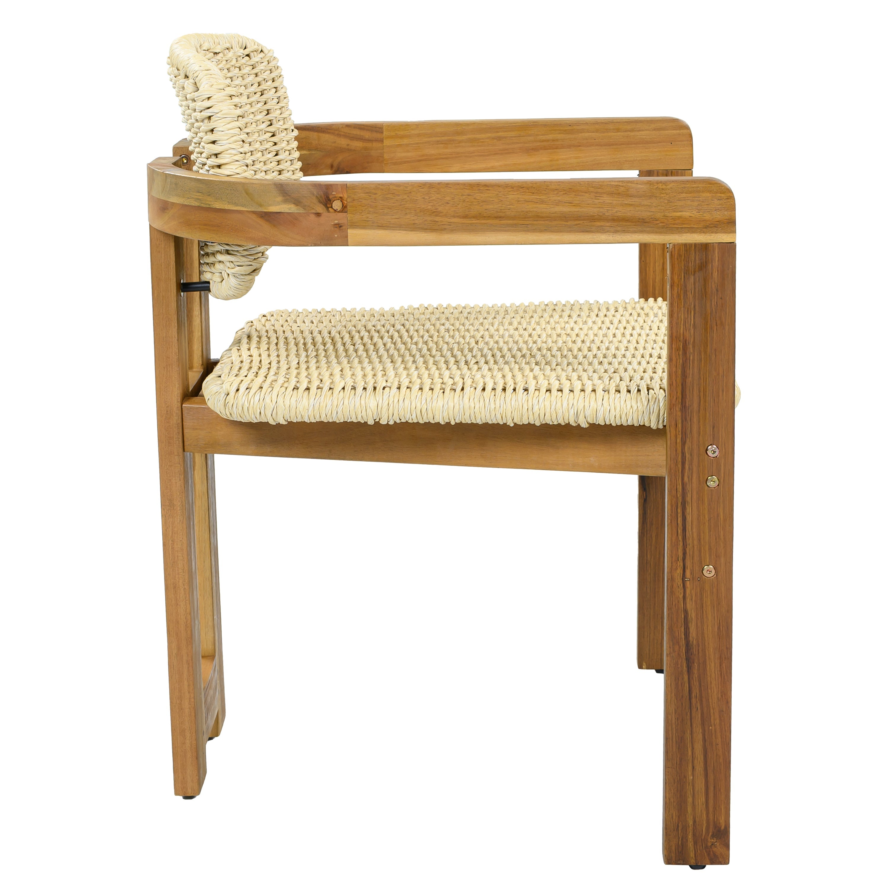 Outdoor Woven Rattan Accent Chairs Set - 2 Person Patio Seating