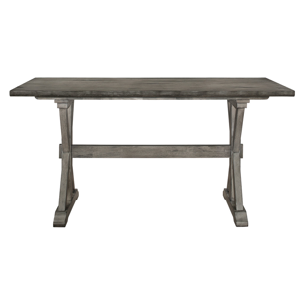 Distressed Gray Counter Height Dining Table Rubberwood