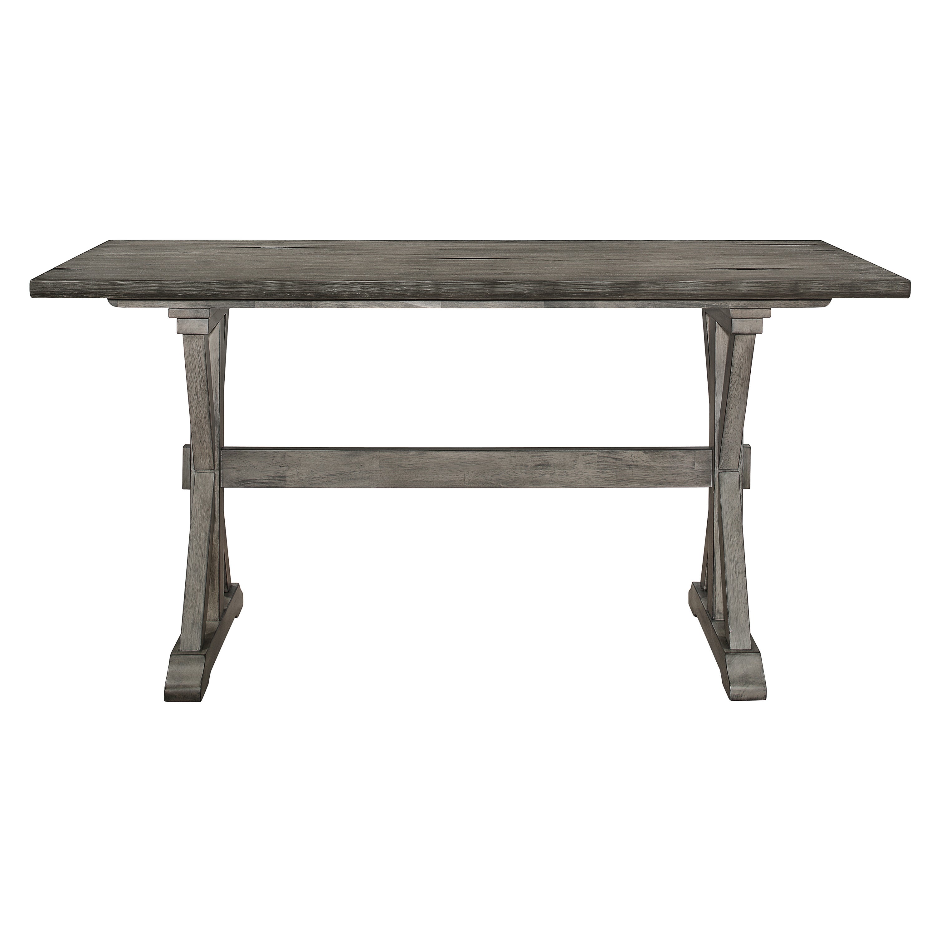 Distressed Gray Counter Height Dining Table Rubberwood