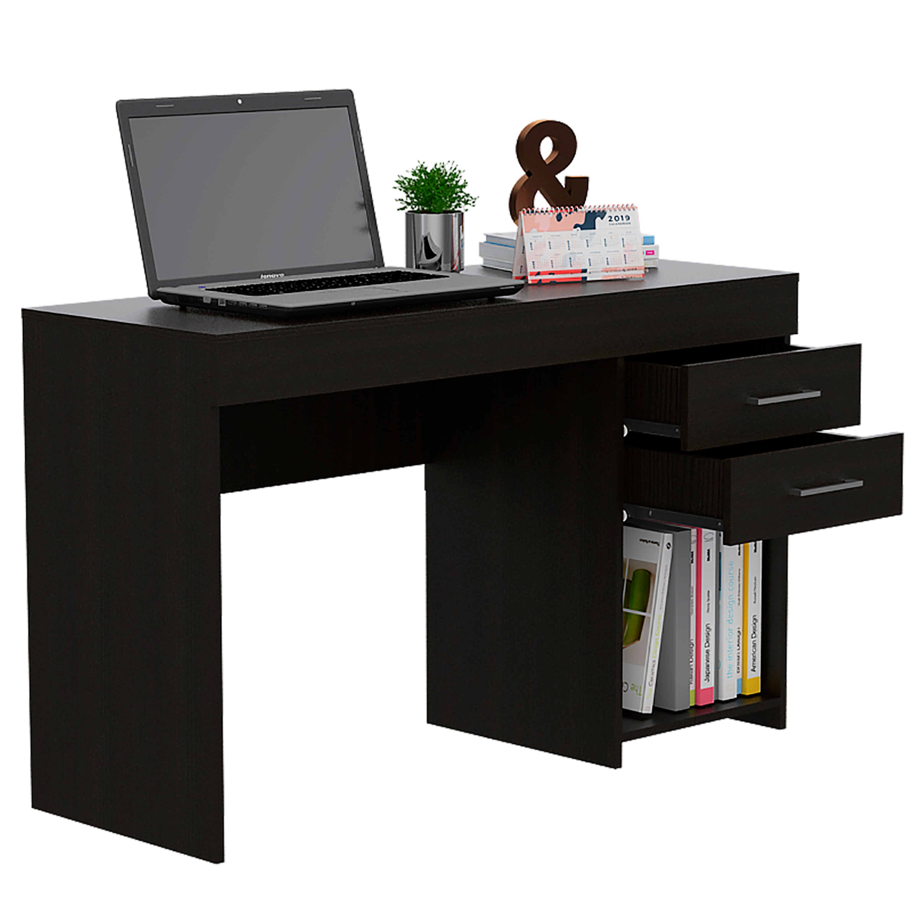 Writing Computer Desk - Two Drawers - Cabinet - 47.2"W