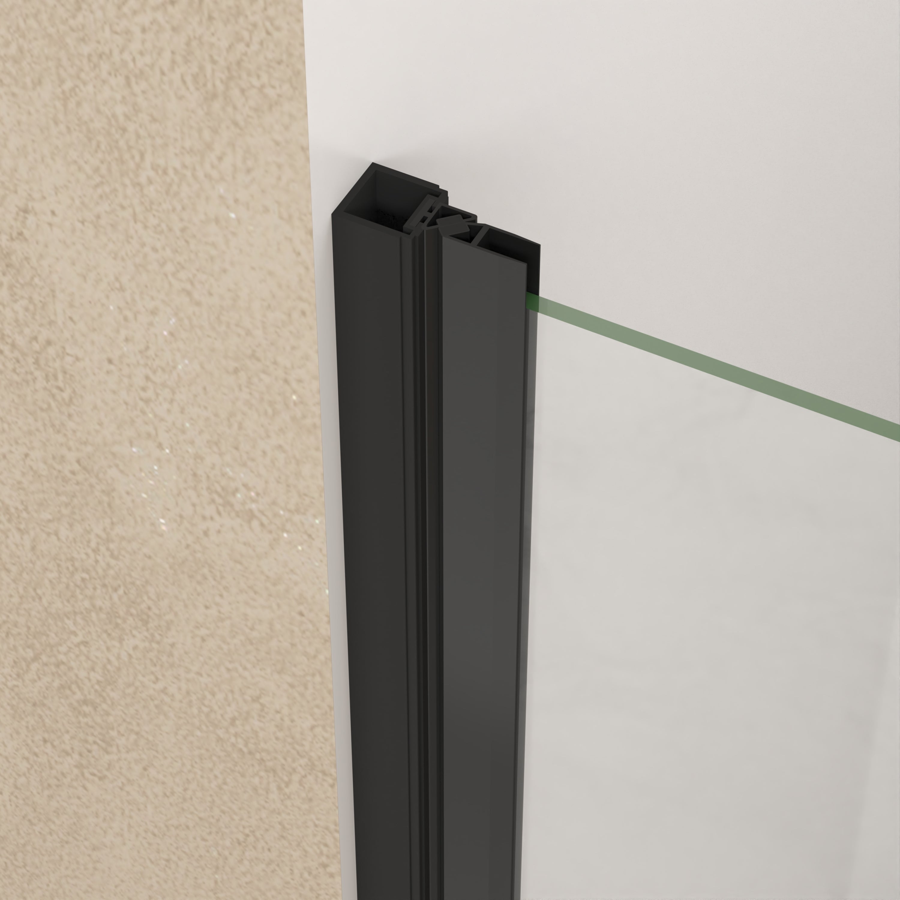 Bifold Shower Door 29-28" x 72" 6mm Tempered Glass Matte Black