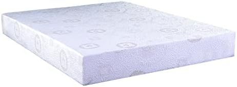 Queen Size Green Tea Memory Foam Mattress, White Polyester