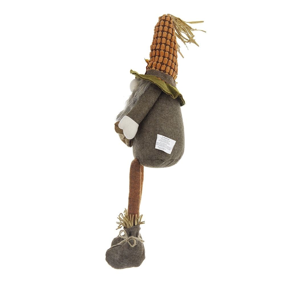 Brown Fabric Gnome With Maple Leaf Fall Harvest Decoration