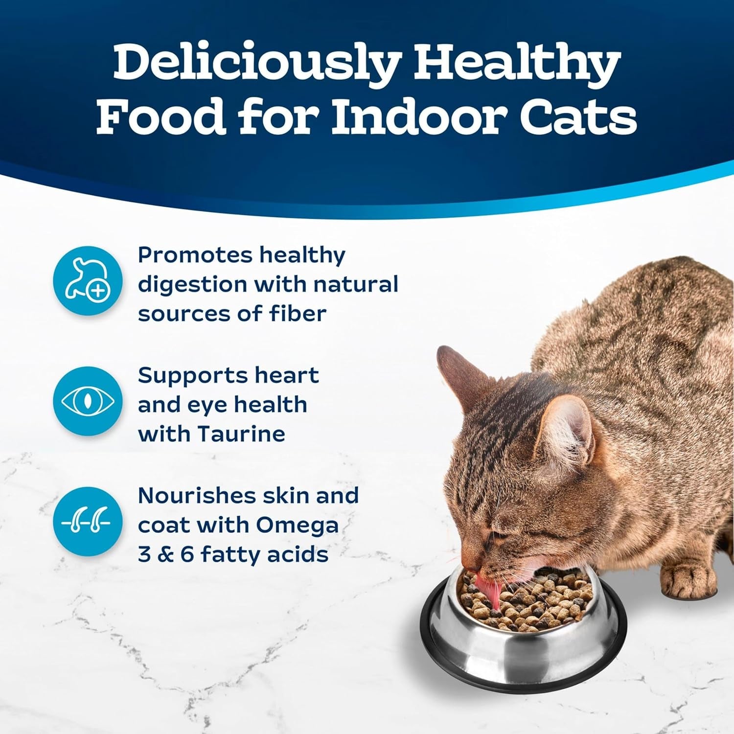 Blue Buffalo Tastefuls Natural Dry Food for Adult Indoor Cats, Chicken & Brown Rice Recipe, 15-Lb. Bag