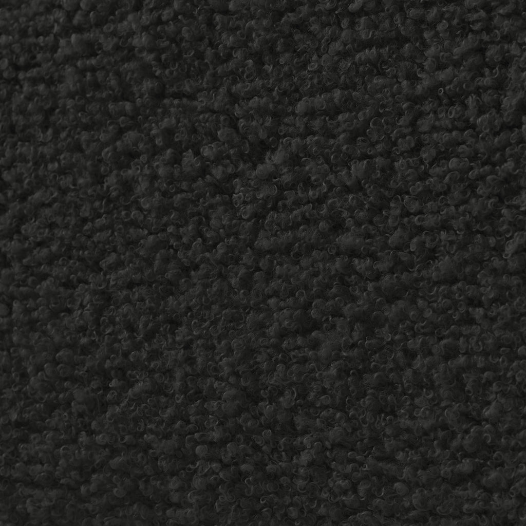 Sectional Sofa Teddy Fabric Black Console USB Cup Holder 3 Seat 330 LB