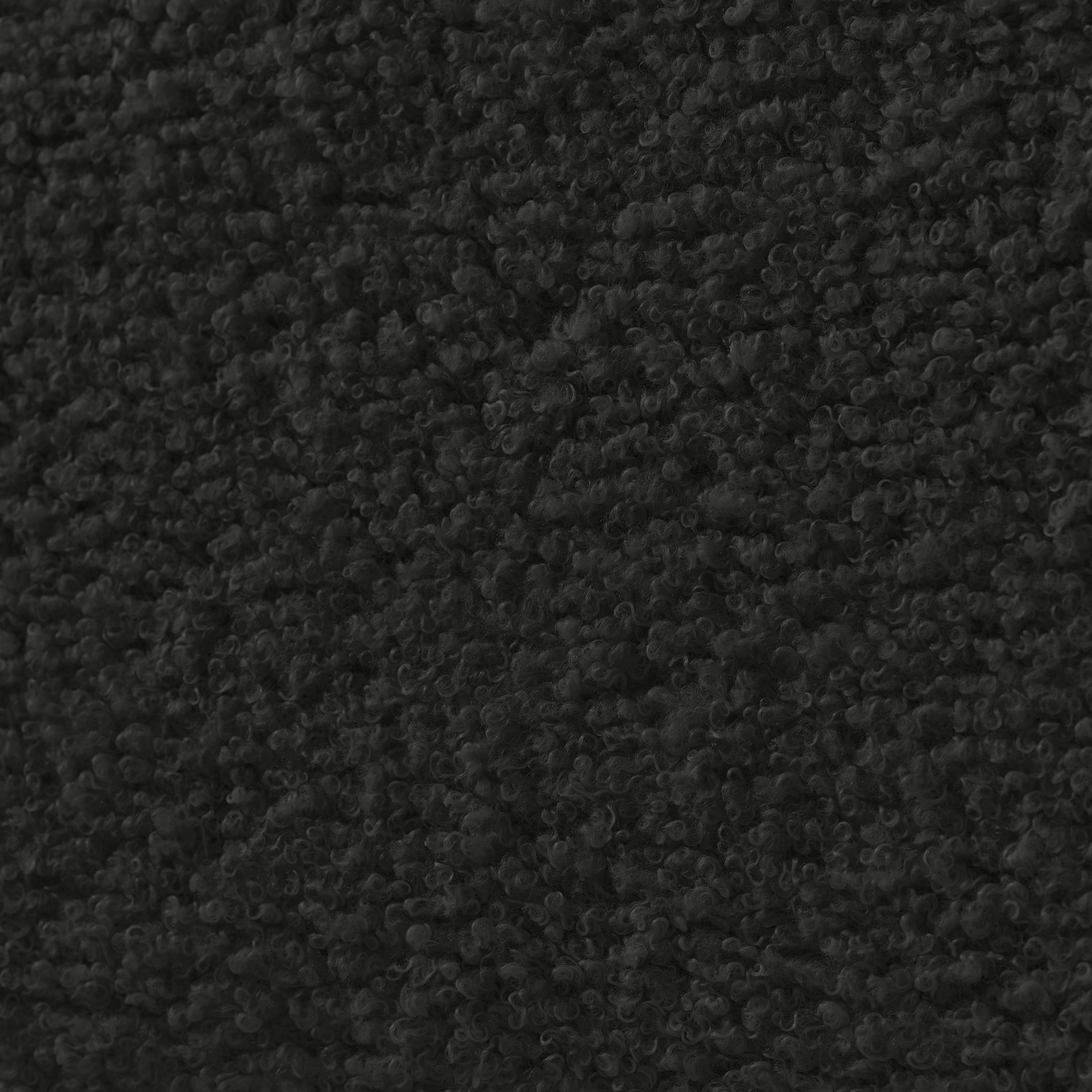 Sectional Sofa Teddy Fabric Black Console USB Cup Holder 3 Seat 330 LB