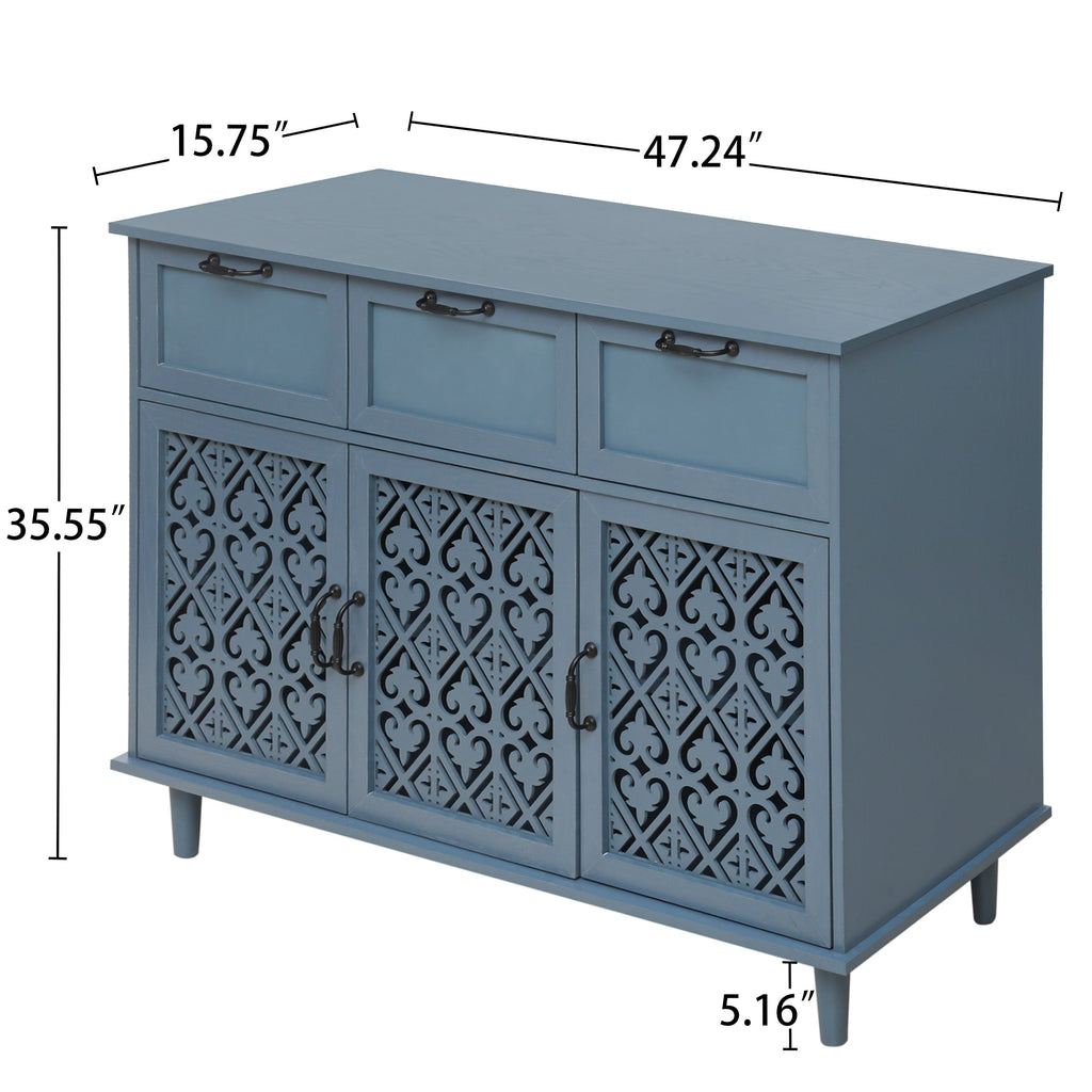 3 Door 3 Drawer Cabinet for Bedroom Living Room Study