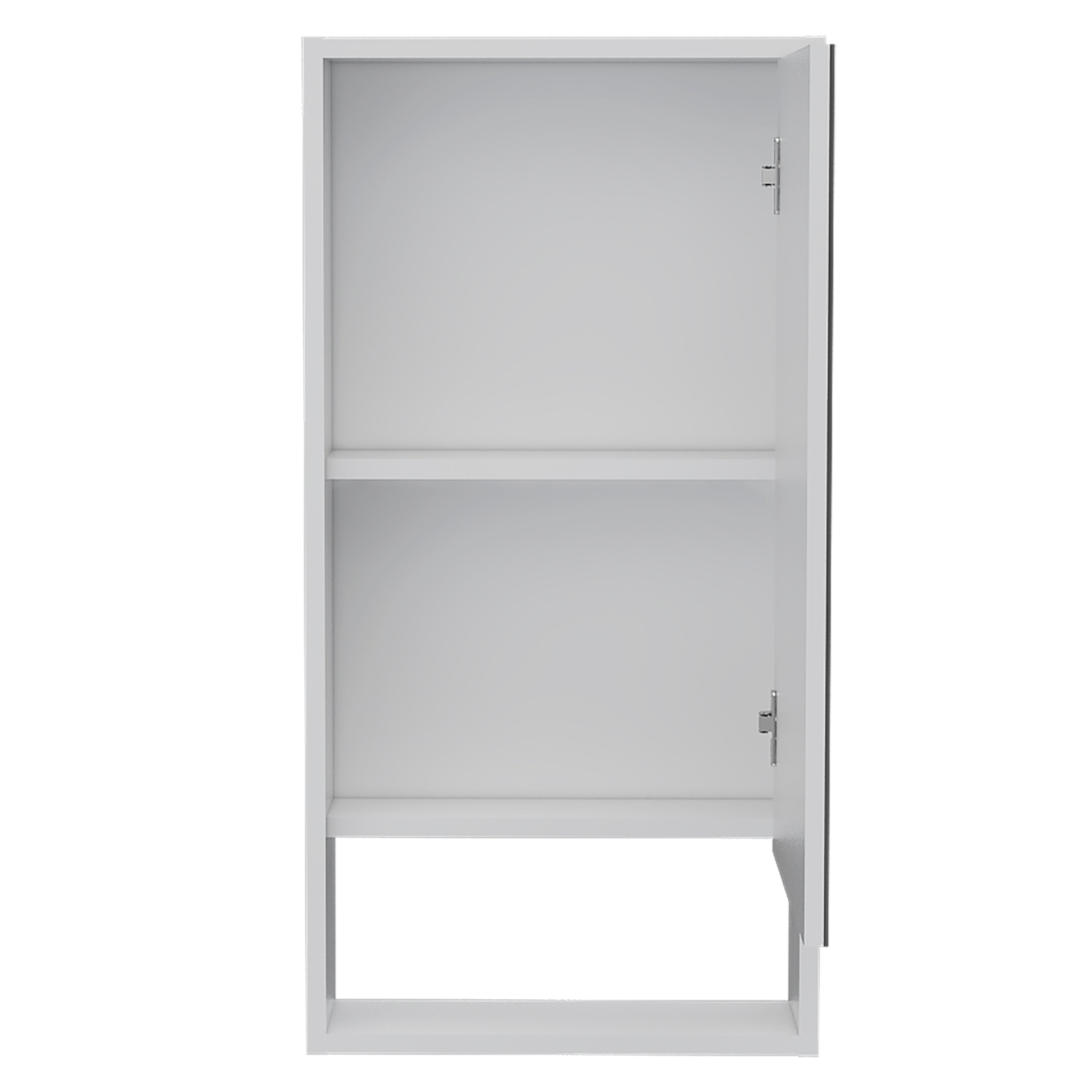 Mirrored Medicine Cabinet - Open Shelf - 35.4"H x 17.9"W