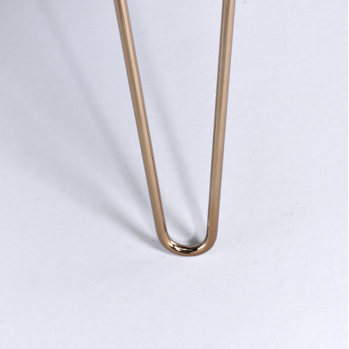 End Table - Storage Drawer - Black Wood with Gold Hairpin Legs